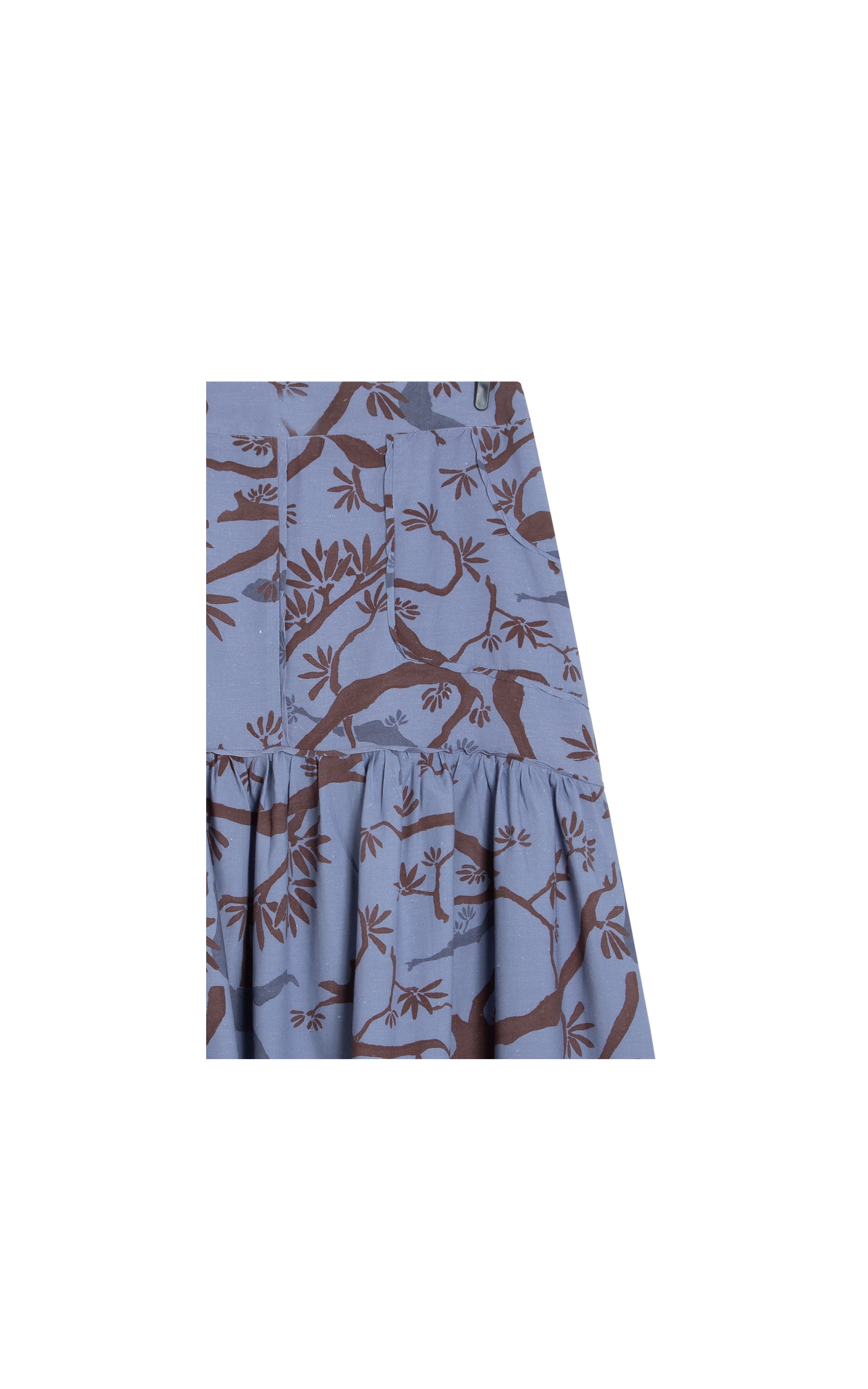 Saia Linho  Mone  Est Tree Azul Pervante