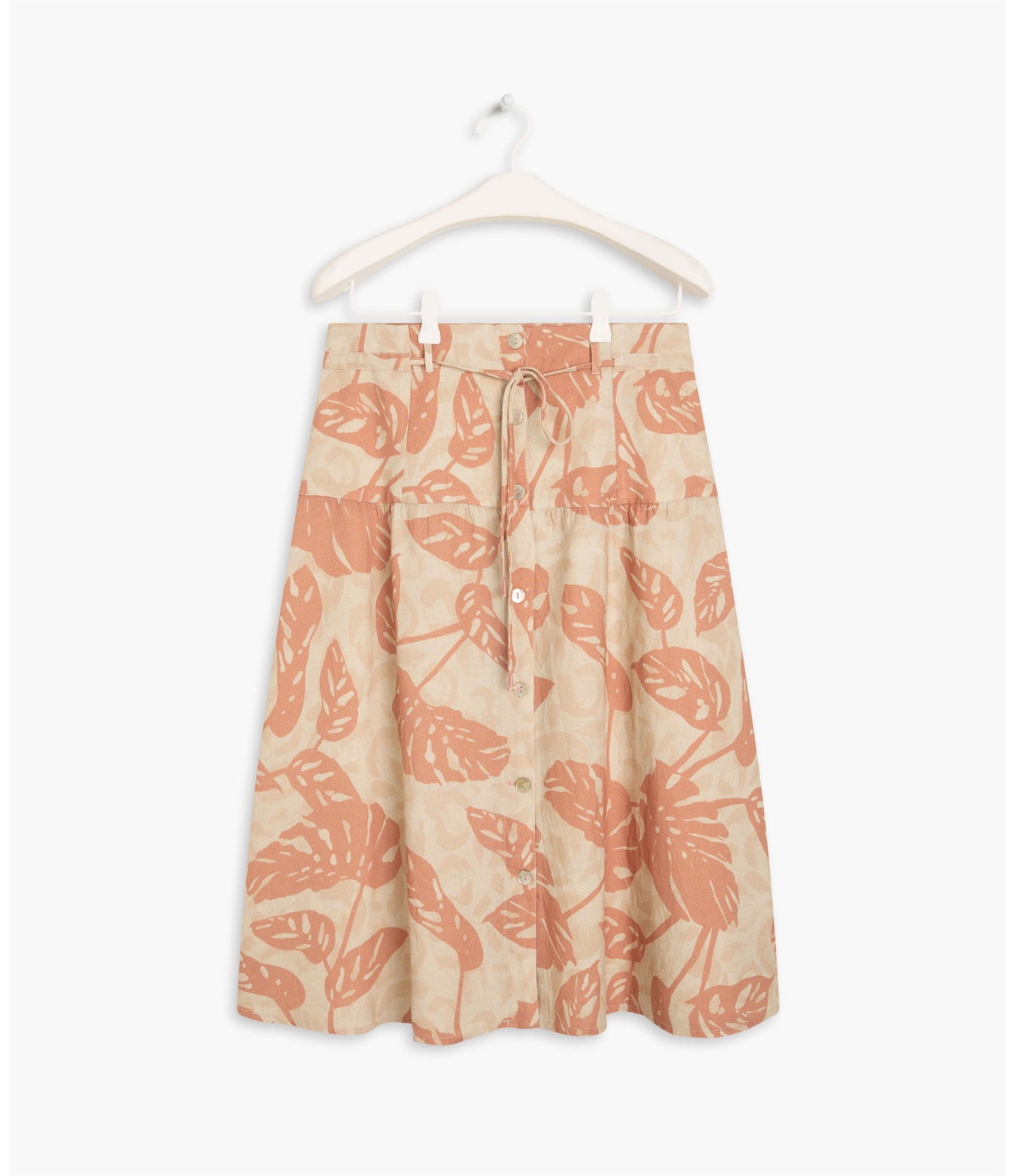 Saia Linho  Monsera Blush
