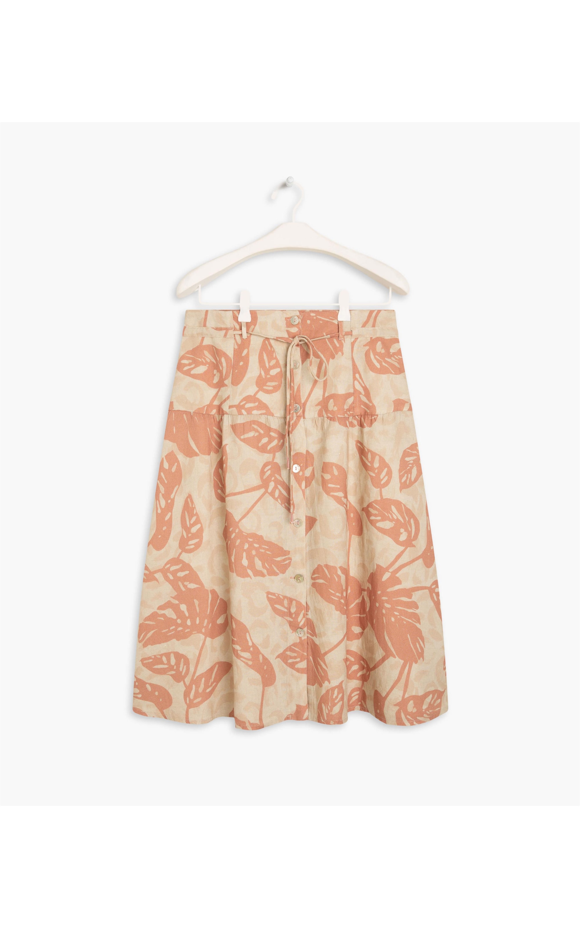 Saia Linho  Monsera Blush