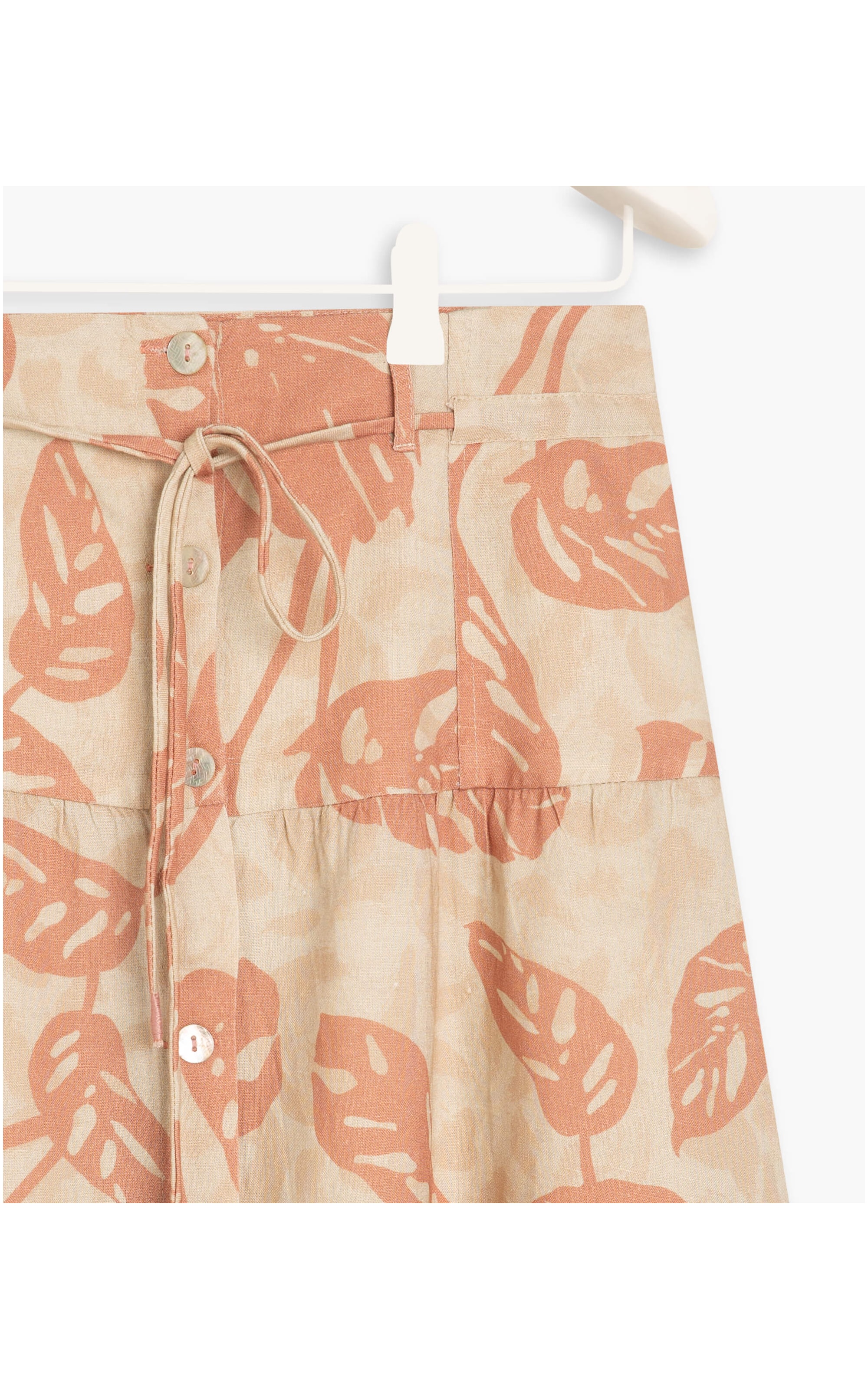 Saia Linho  Monsera Blush