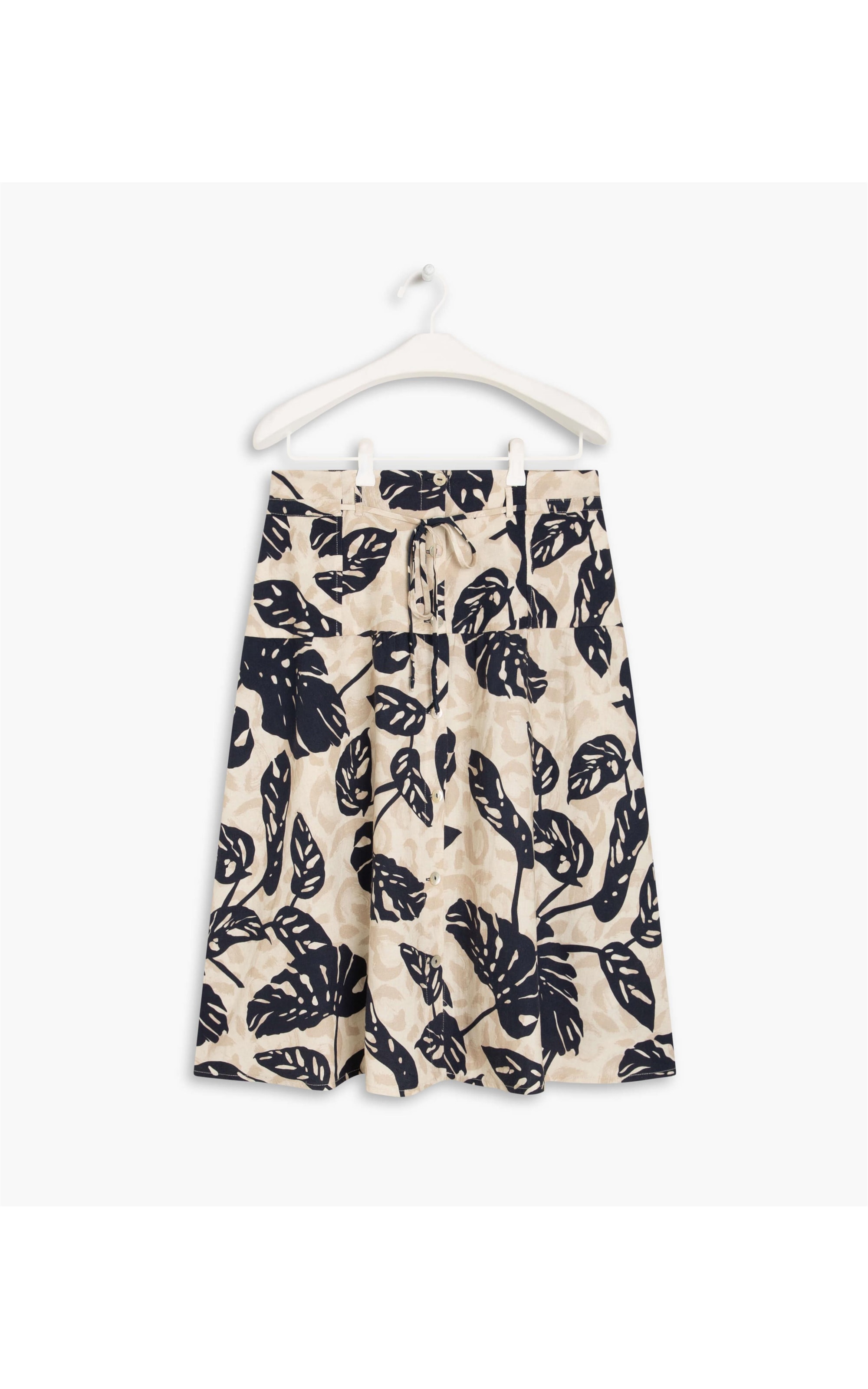 Saia Linho  Monsera Dark Navy