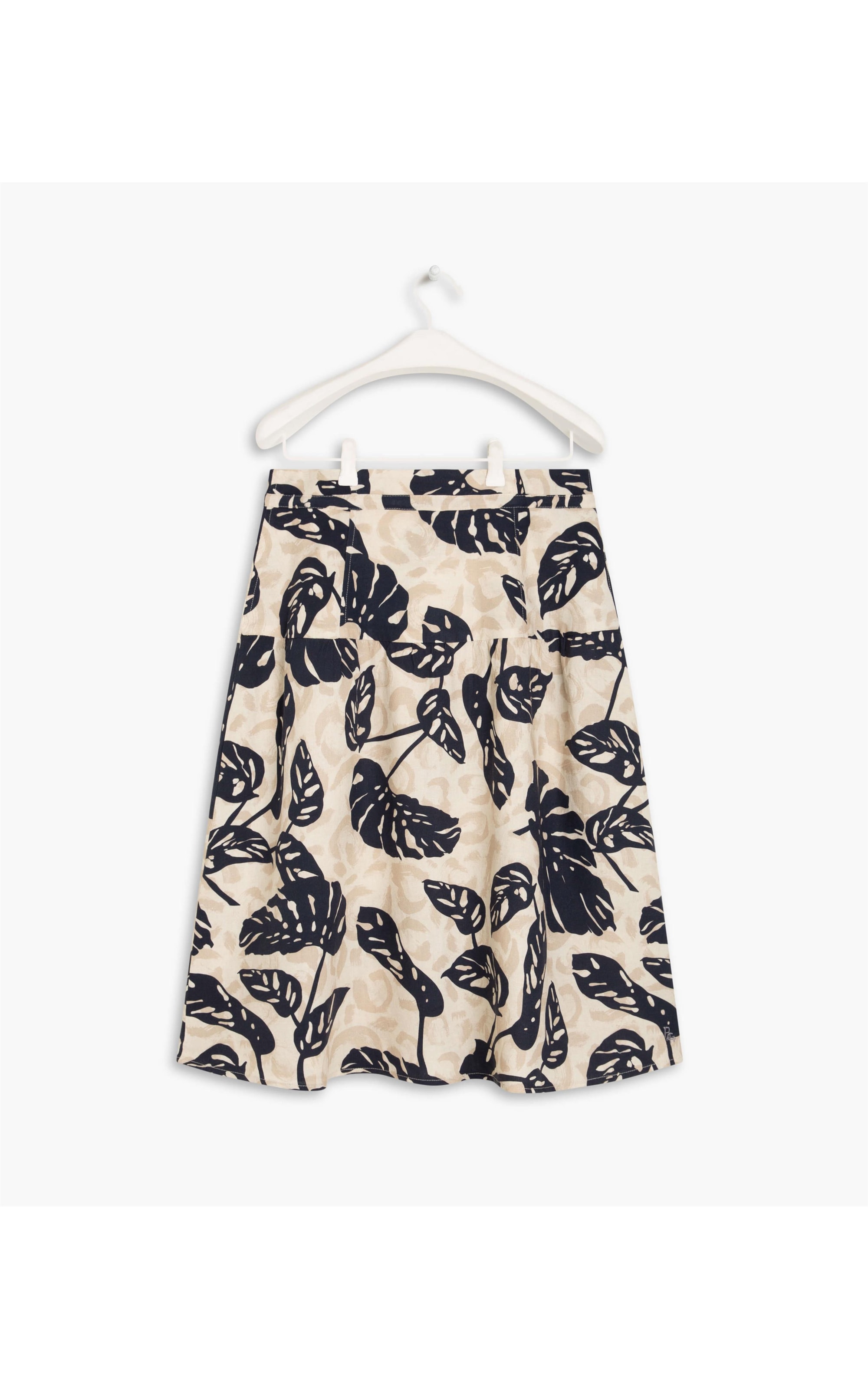 Saia Linho  Monsera Dark Navy