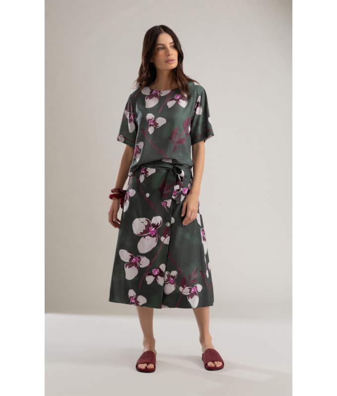 Saia Linho  Nice  Est Orquideas Verde