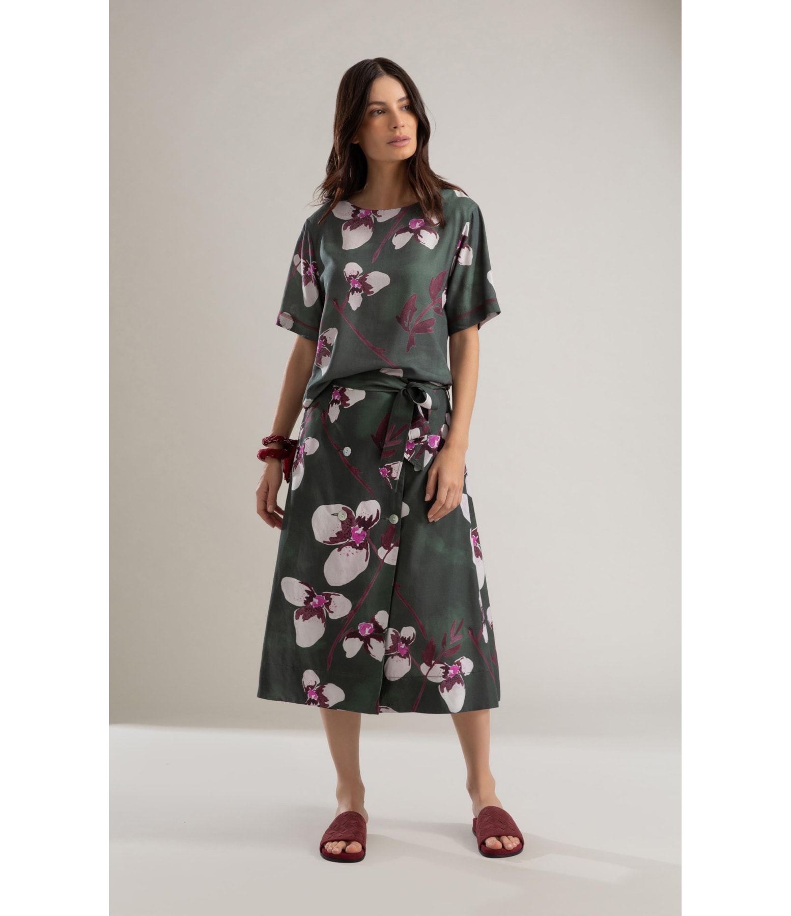 Saia Linho  Nice  Est Orquideas Verde