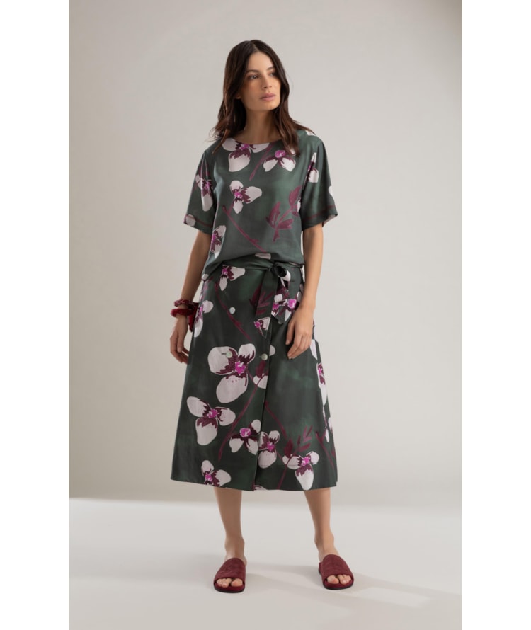 Saia Linho  Nice  Est Orquideas Verde