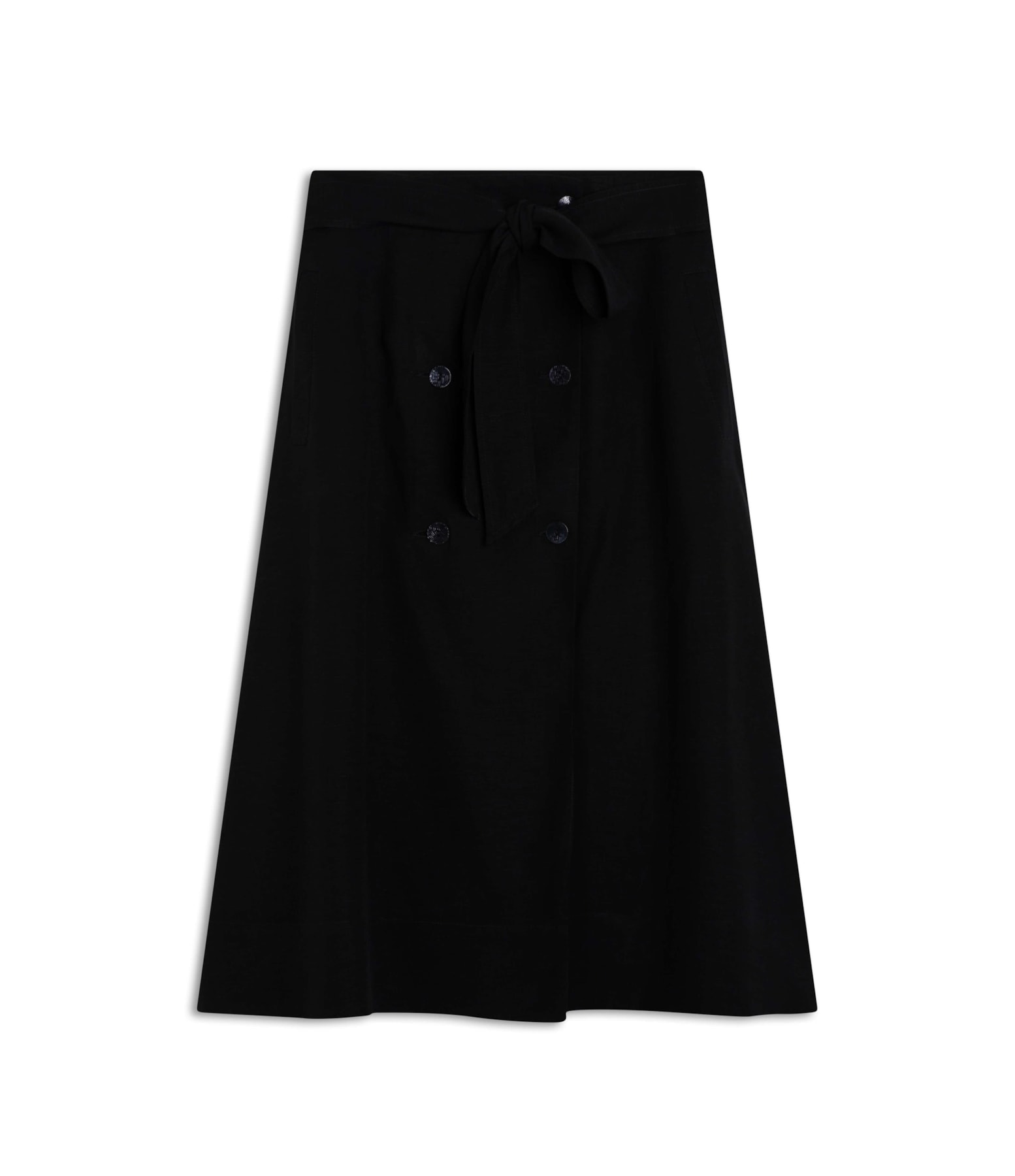 Saia Linho  Nice  Liso Preto