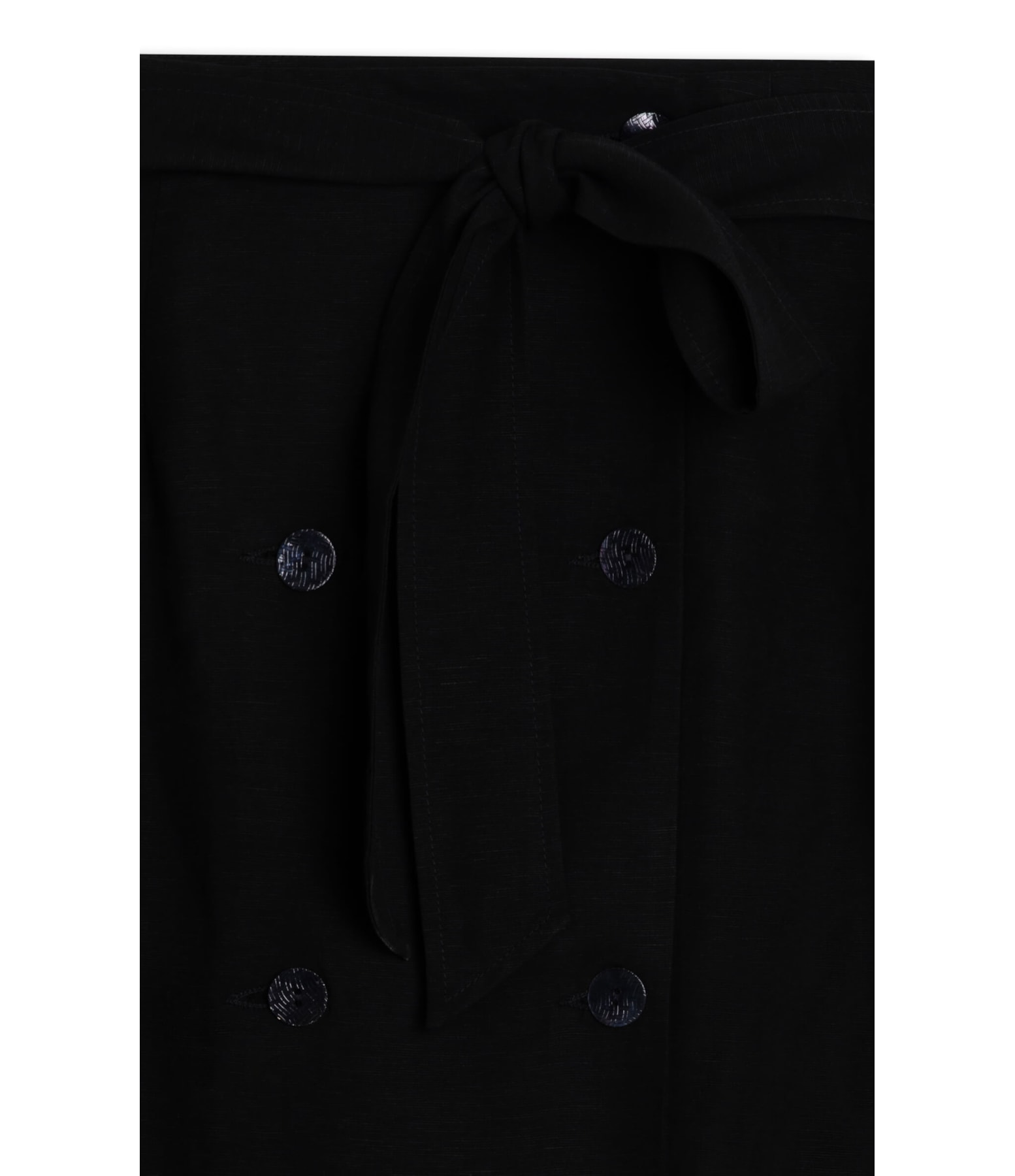 Saia Linho  Nice  Liso Preto