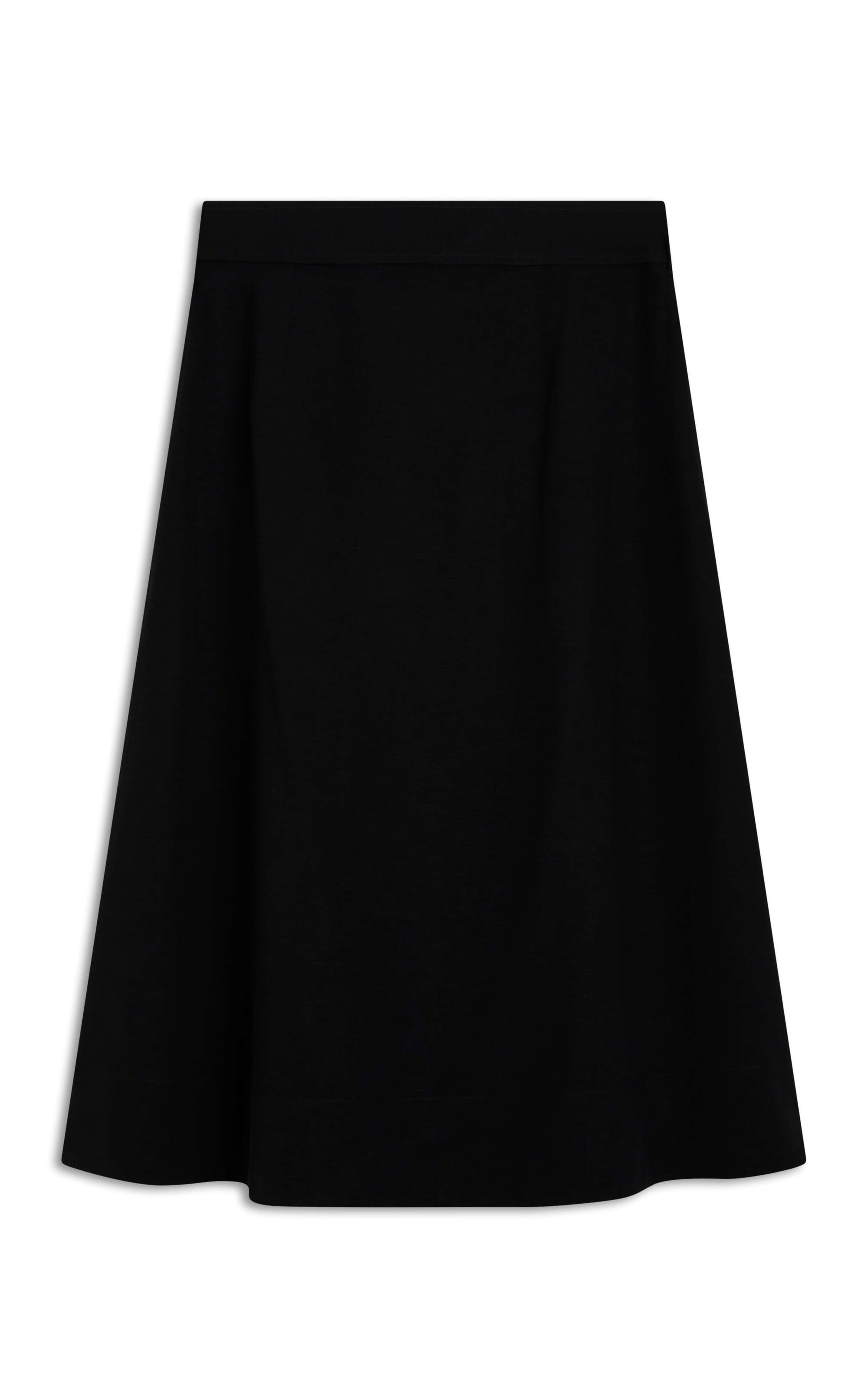 Saia Linho  Nice  Liso Preto