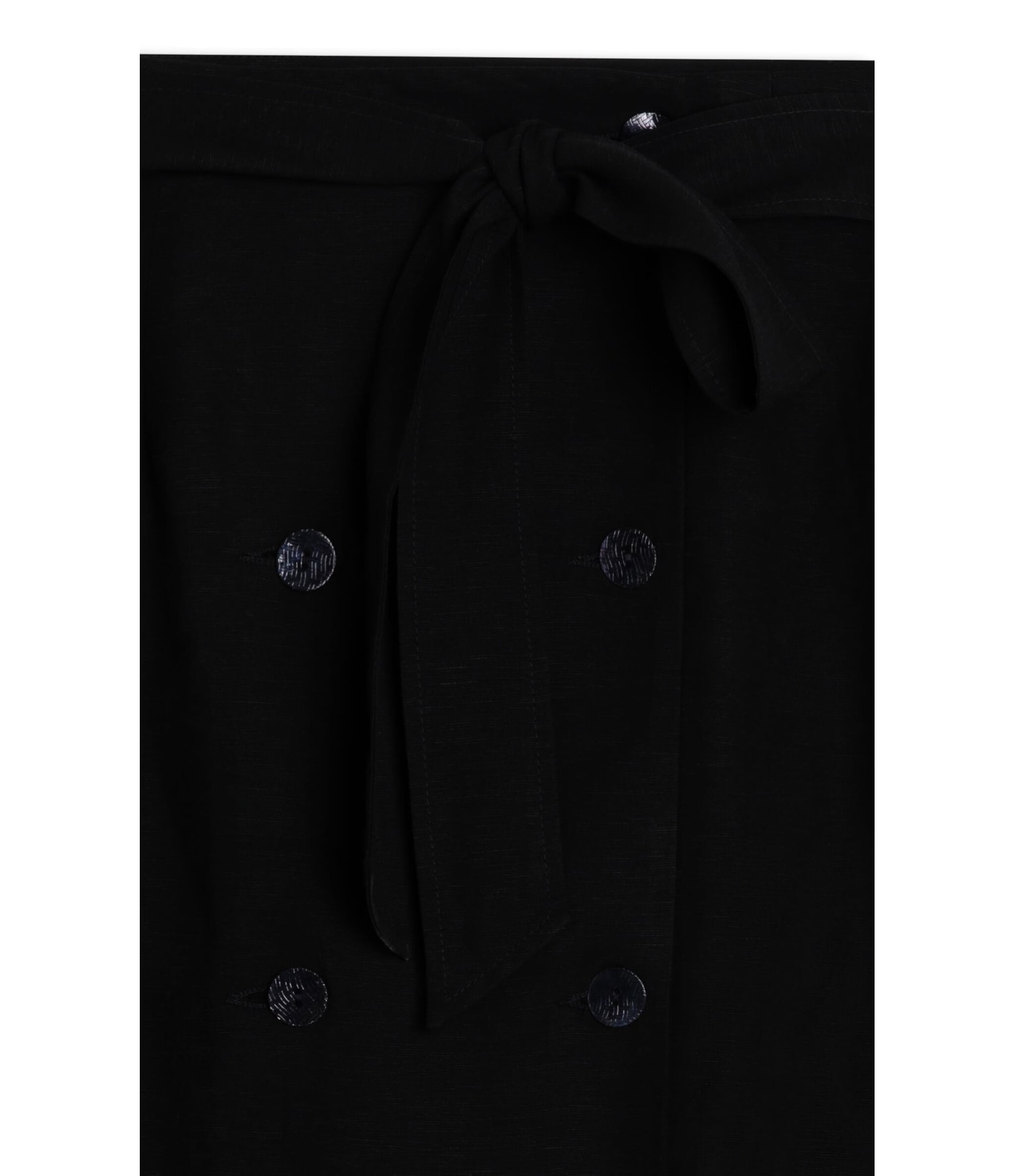 Saia Linho  Nice  Liso Preto