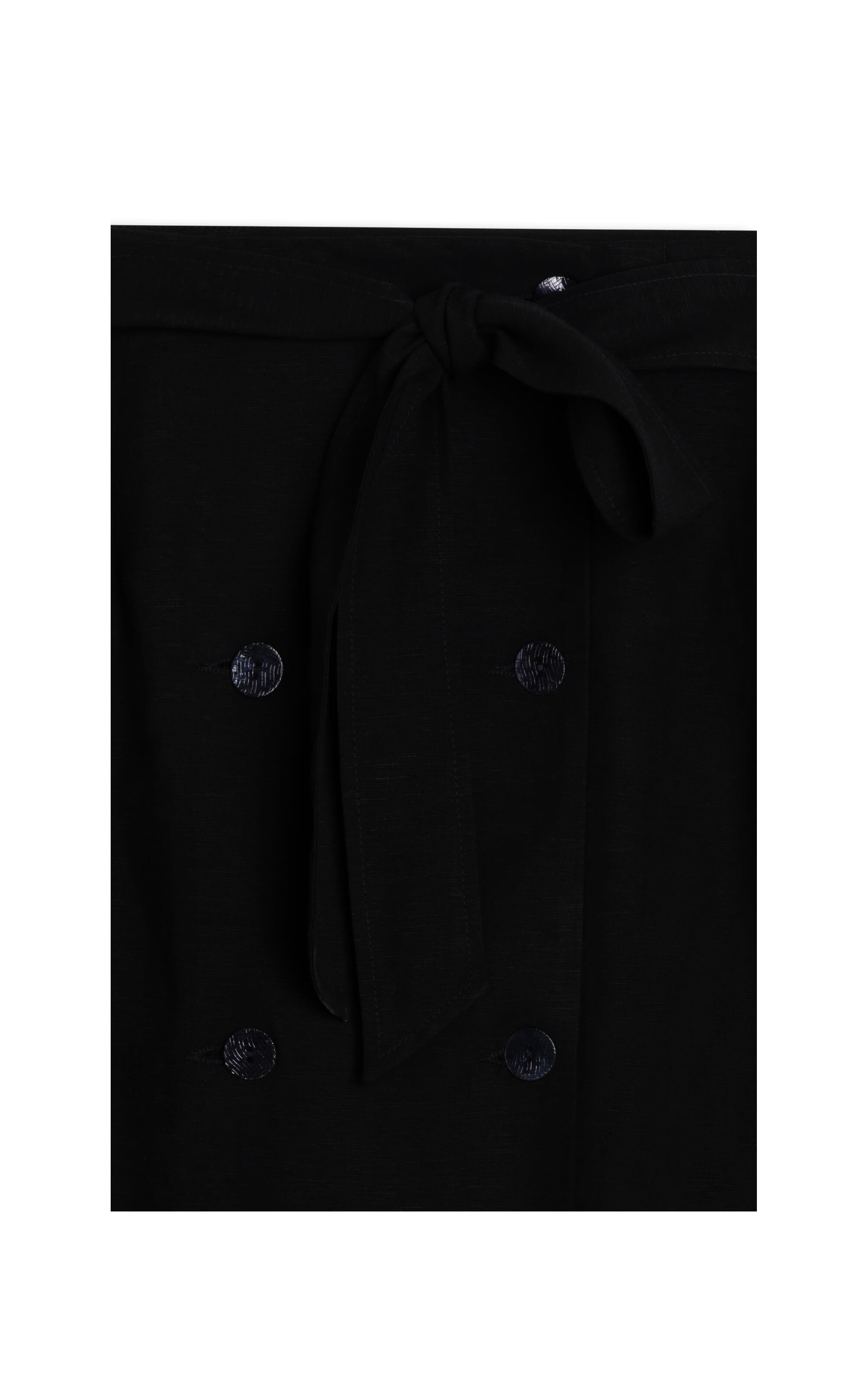 Saia Linho  Nice  Liso Preto