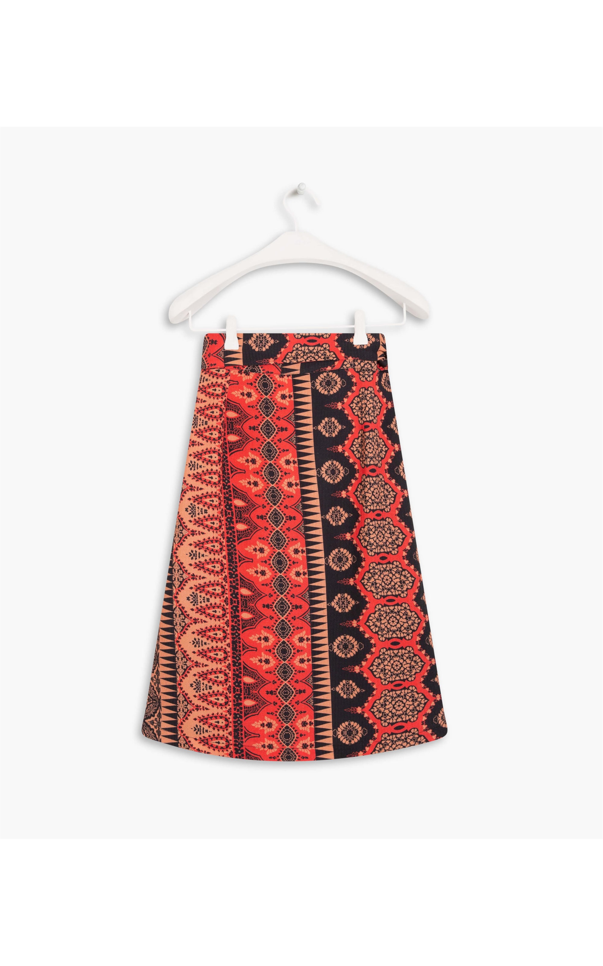 Saia Linho  Oamaru Est Pena Vermelho