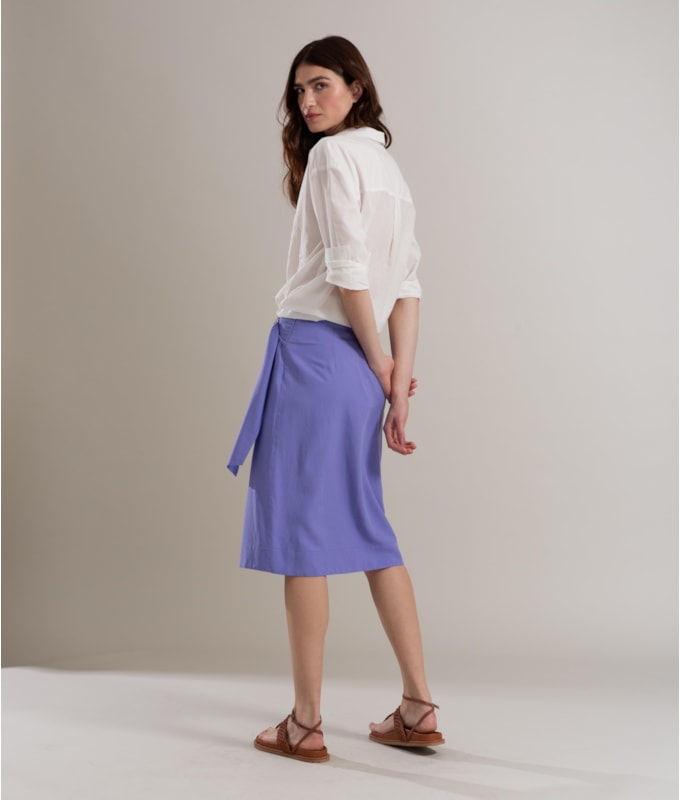 Saia Linho  Paris  Liso Violeta