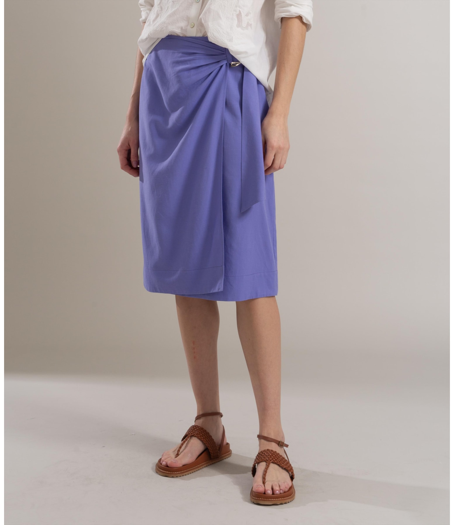 Saia Linho  Paris  Liso Violeta