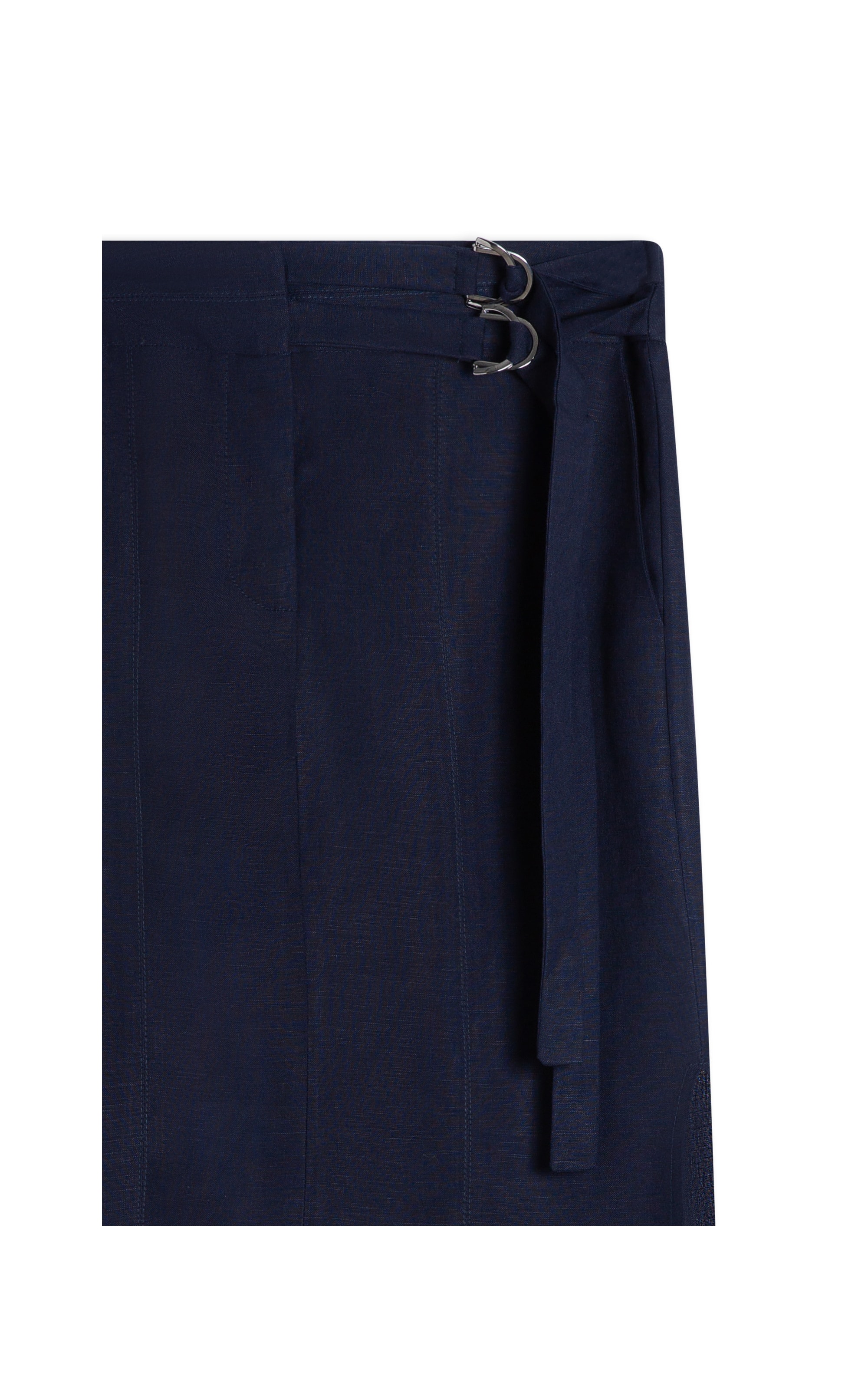 Saia Linho  Peahi  Liso Dark Navy