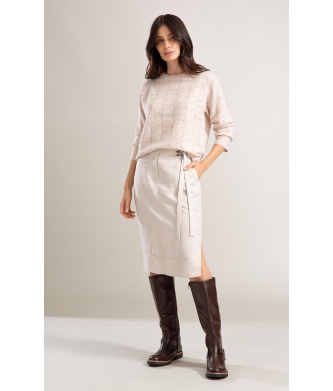 Saia Linho  Peahi  Liso Natural