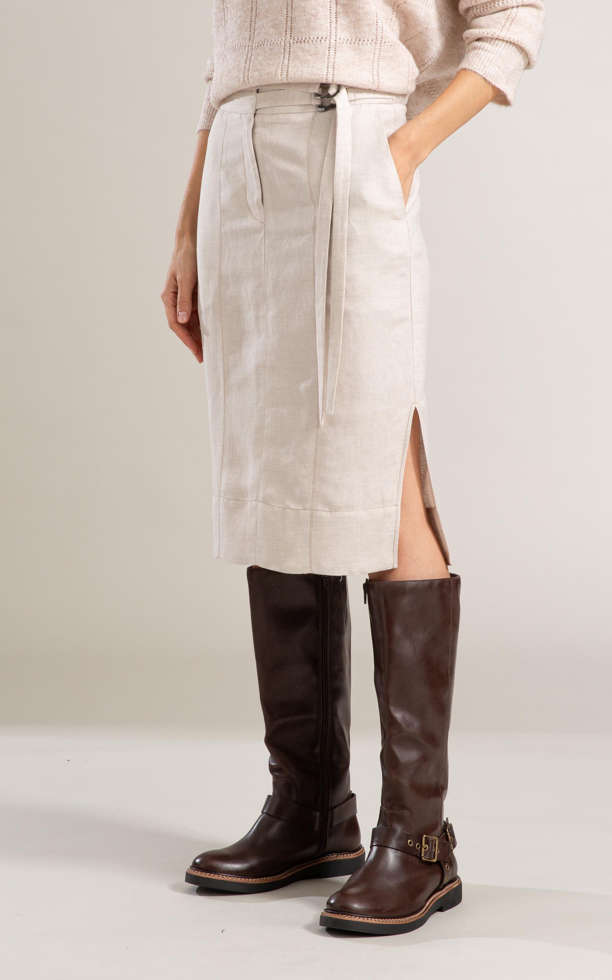 Saia Linho  Peahi  Liso Natural