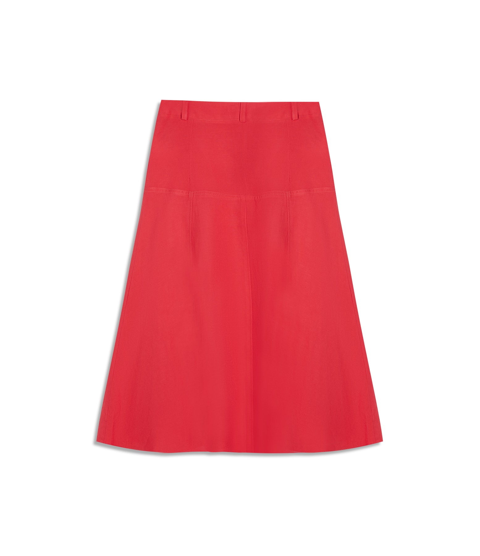 Saia Linho  Pilar  Liso Coral