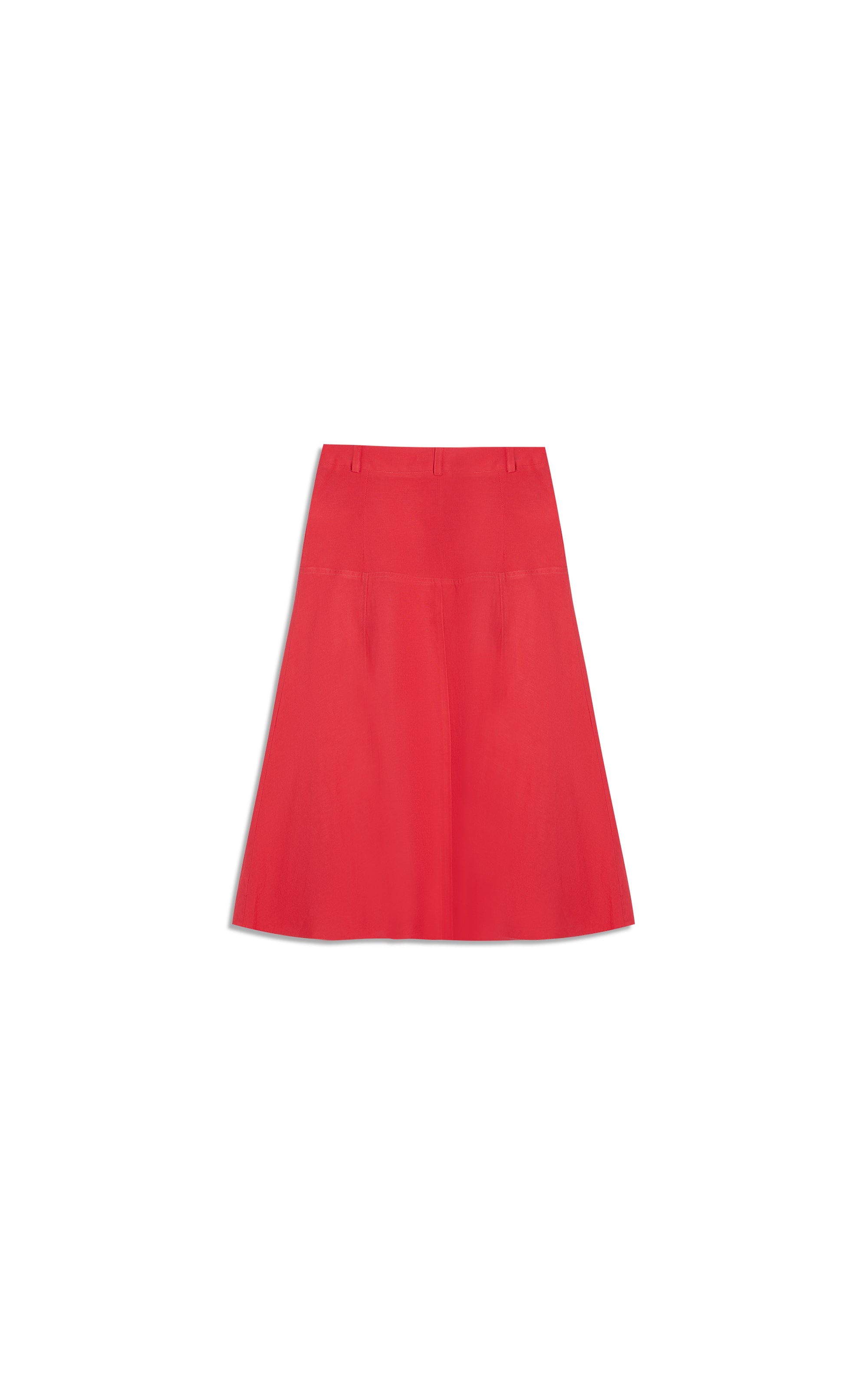Saia Linho  Pilar  Liso Coral