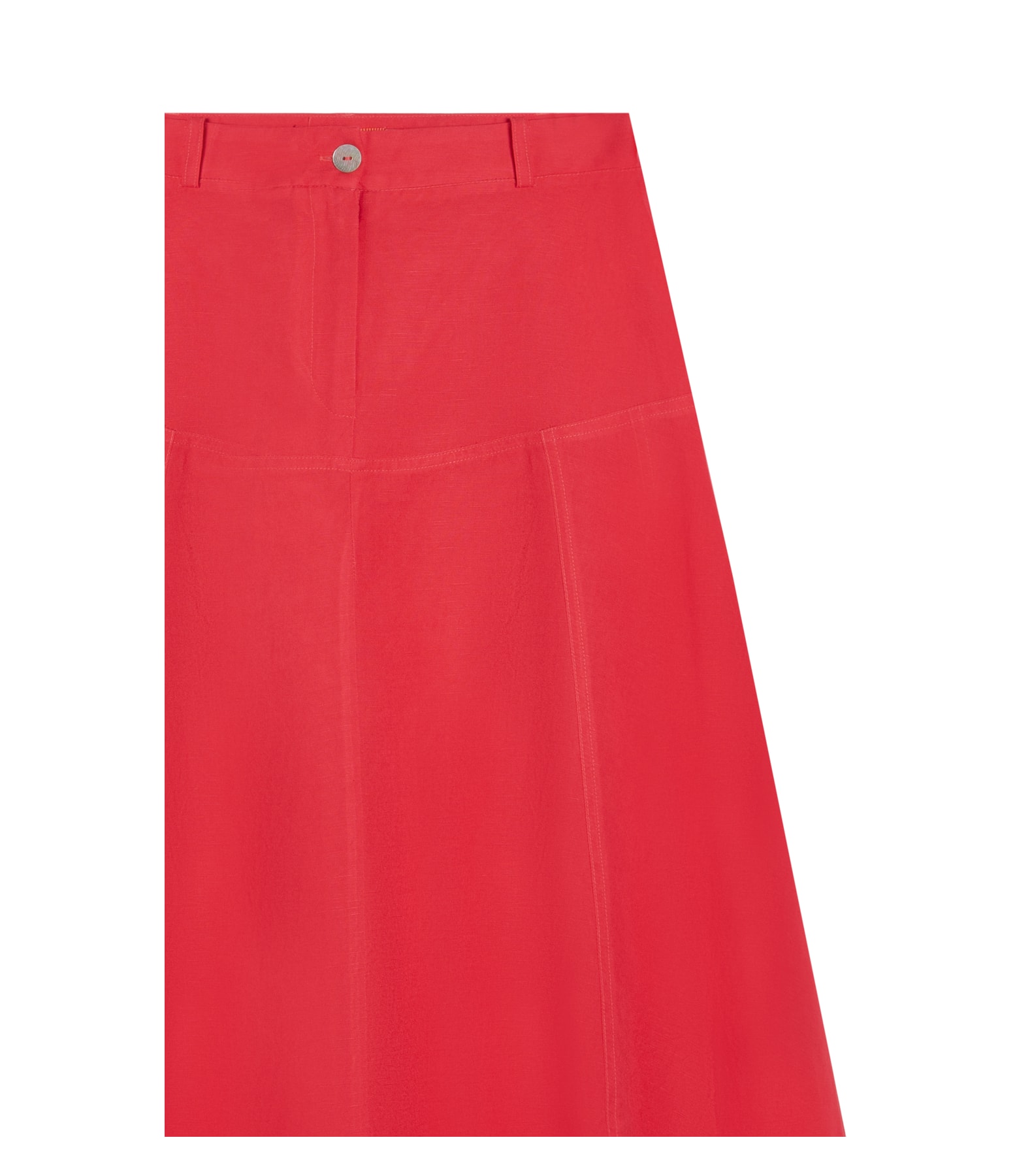 Saia Linho  Pilar  Liso Coral