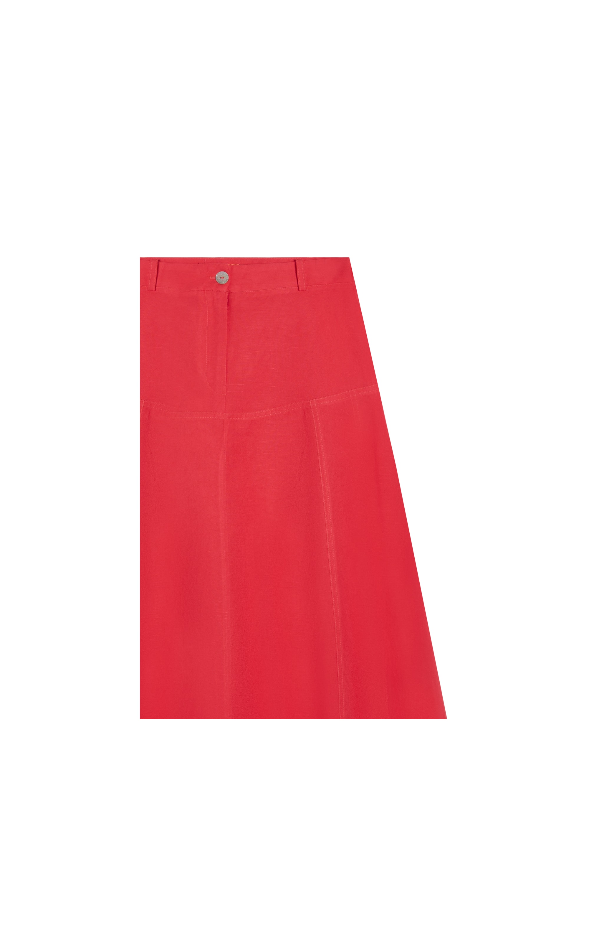 Saia Linho  Pilar  Liso Coral