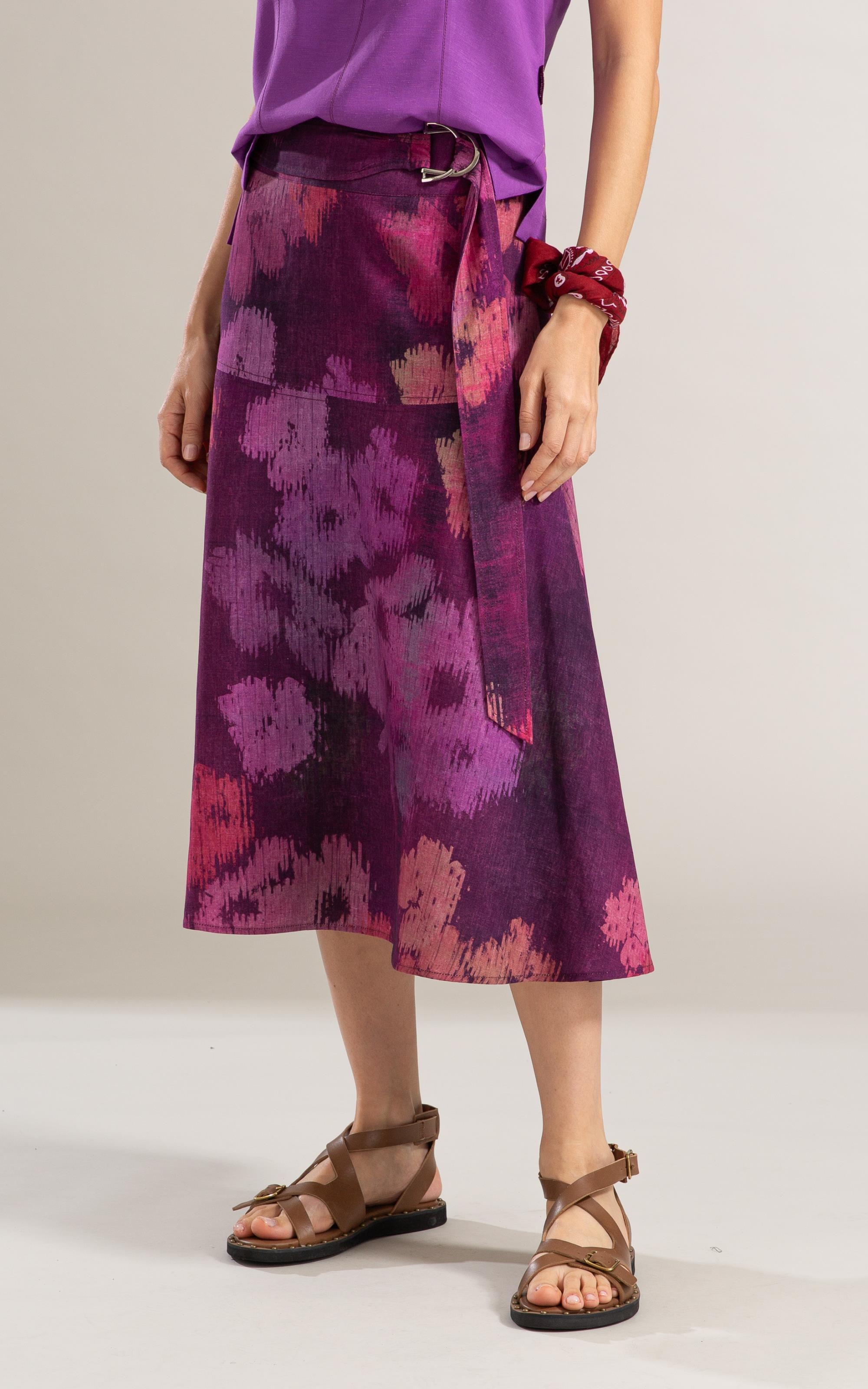 Saia Linho  Sofia  Est Velvet Beringela