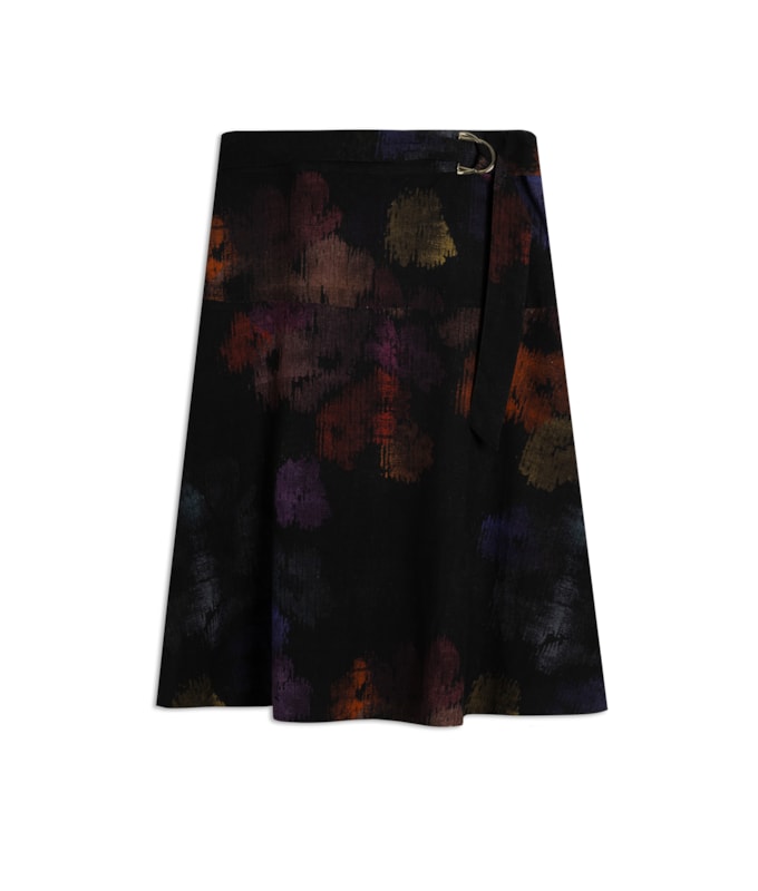 Saia Linho  Sofia  Est Velvet Preto