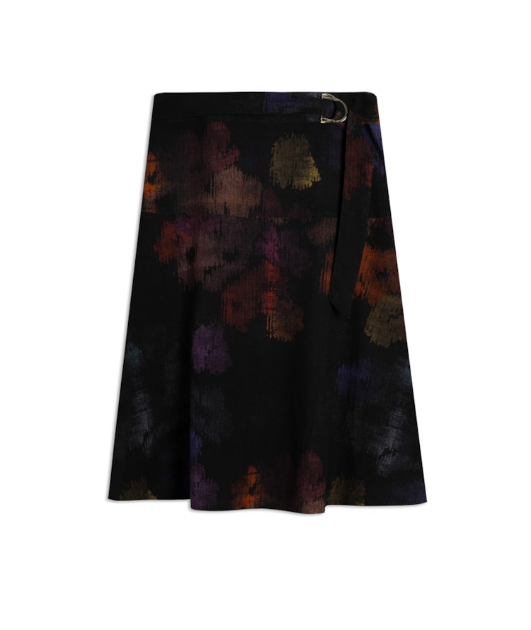 Saia Linho  Sofia  Est Velvet Preto