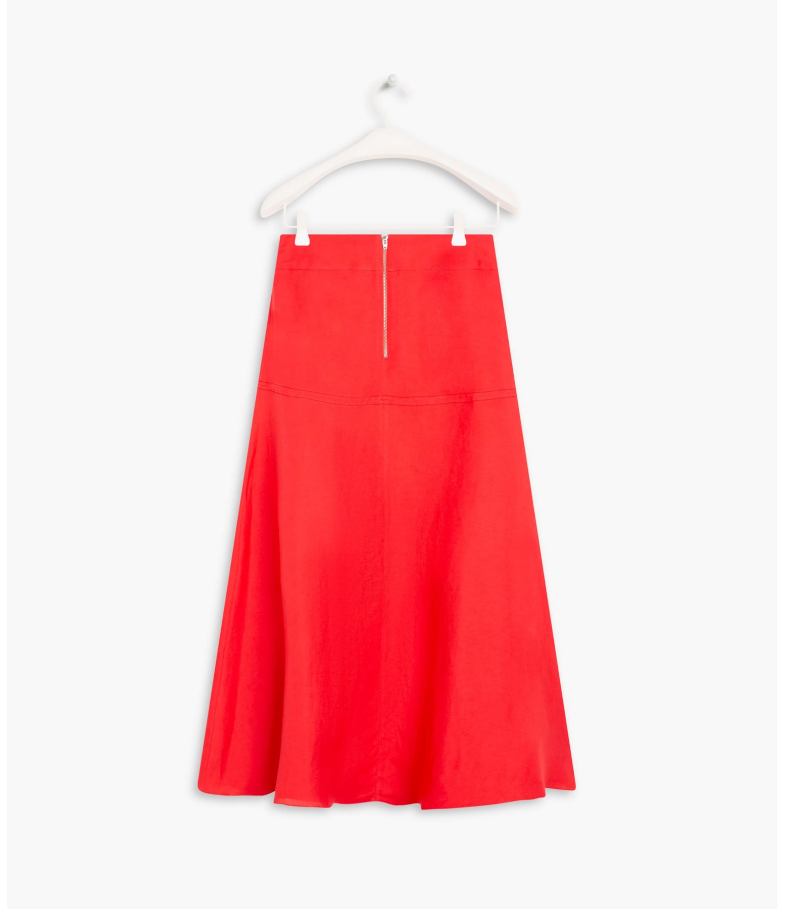 Saia Linho  Sofia  Liso Coral