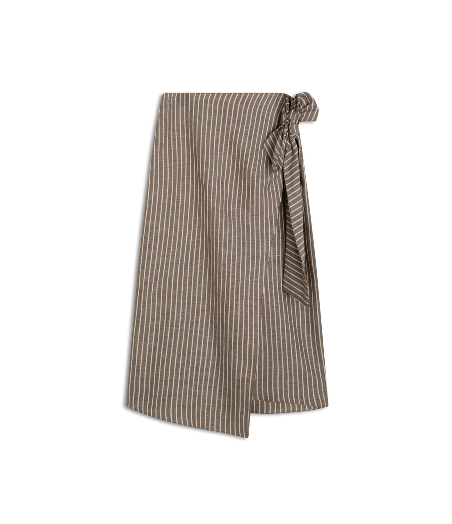 Saia Linho  Soupe  Fio Tinto Marrom