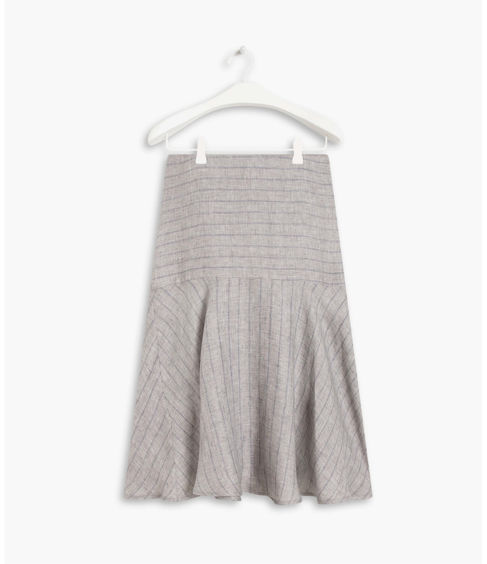 Saia Linho  Zoagli Stripe  Ft Cinza Claro