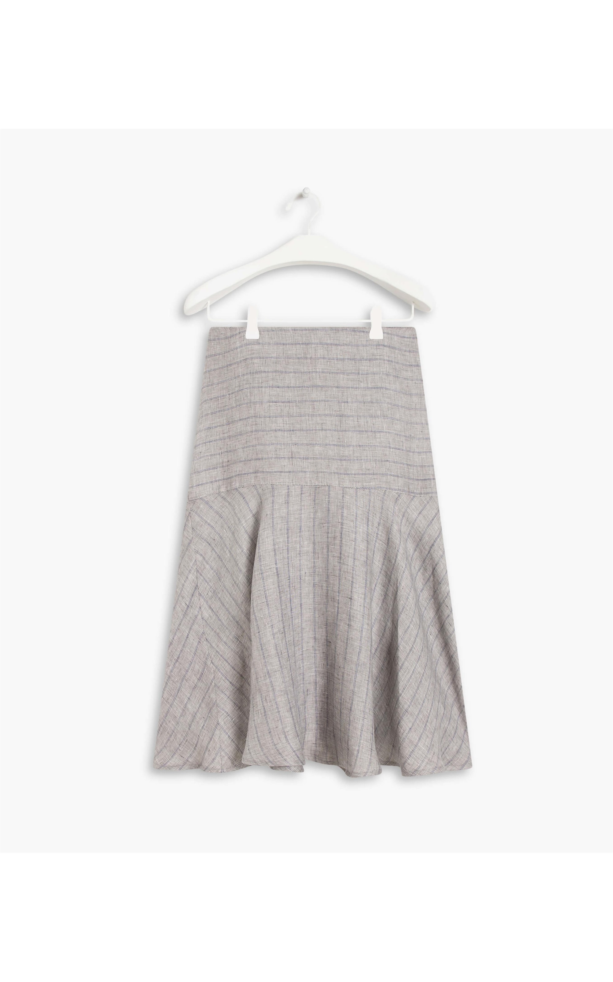Saia Linho  Zoagli Stripe  Ft Cinza Claro