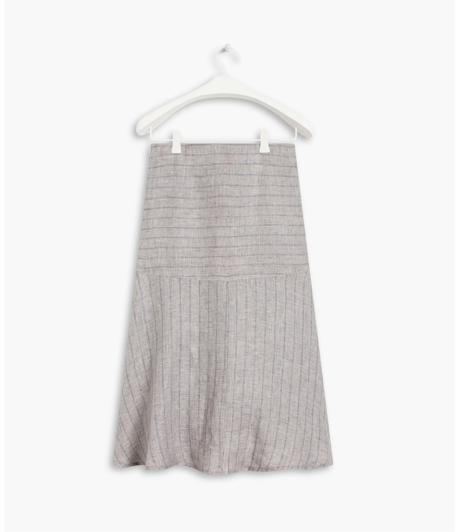 Saia Linho  Zoagli Stripe  Ft Cinza Claro