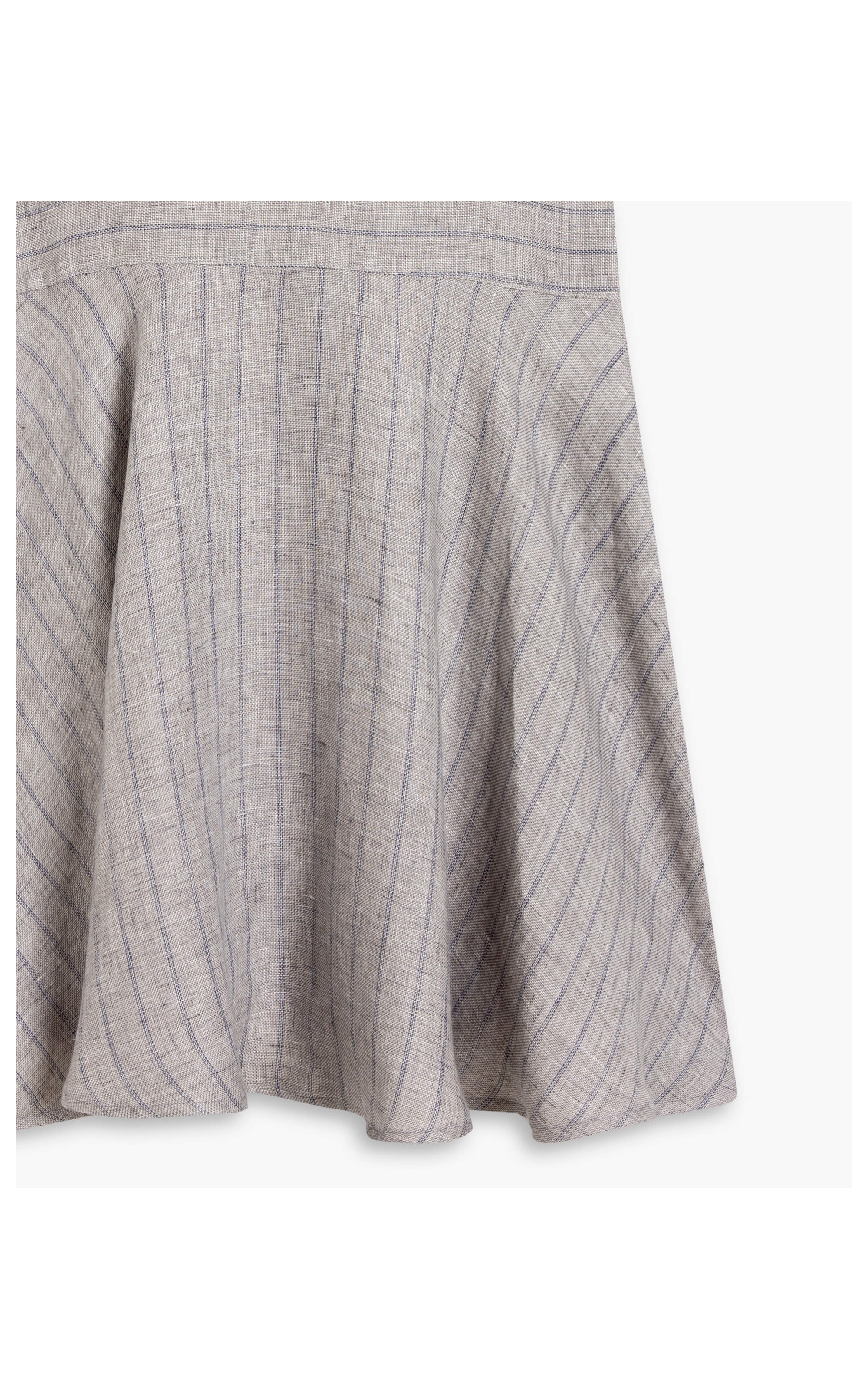 Saia Linho  Zoagli Stripe  Ft Cinza Claro