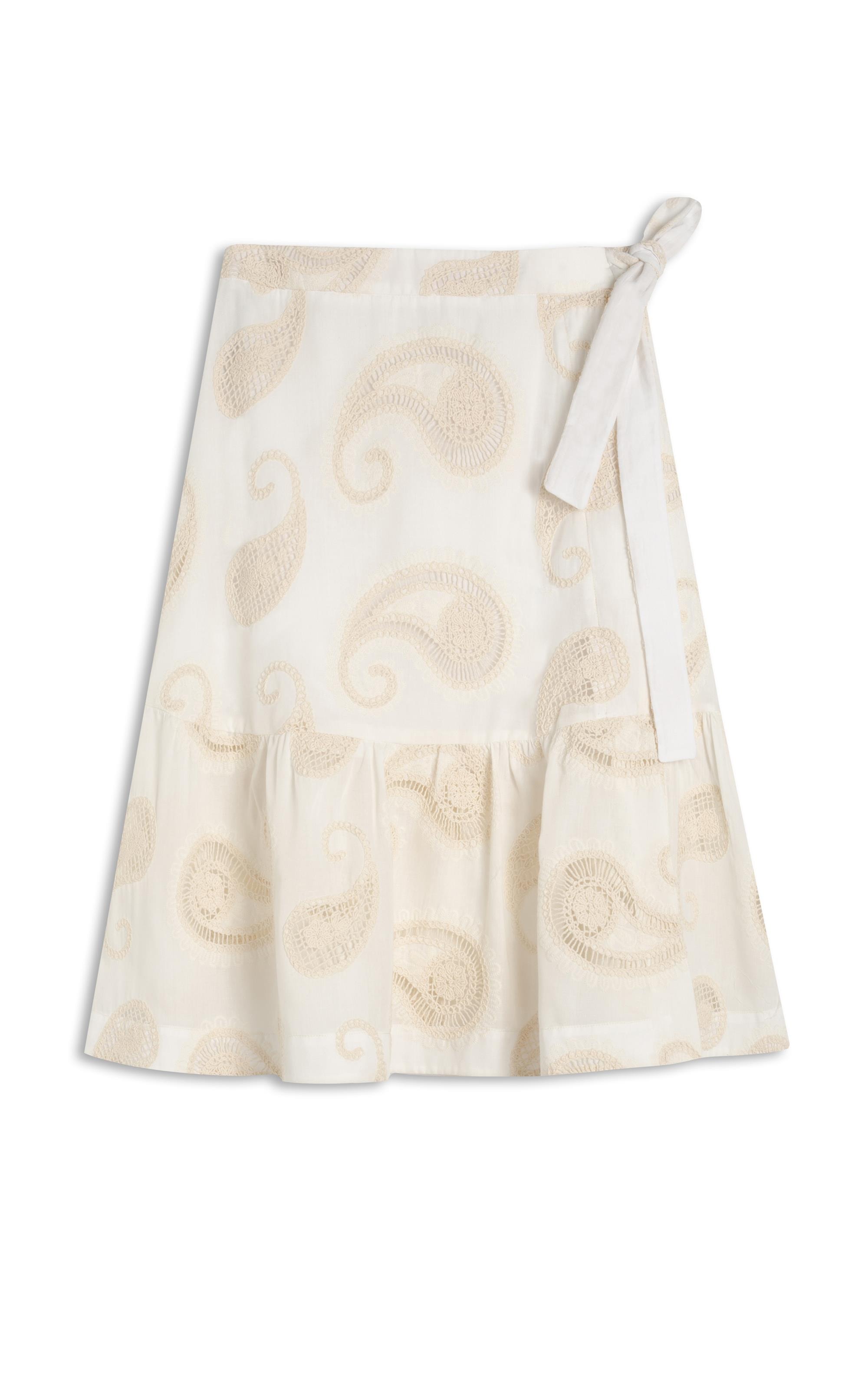 Saia Mariana Bordada Off White