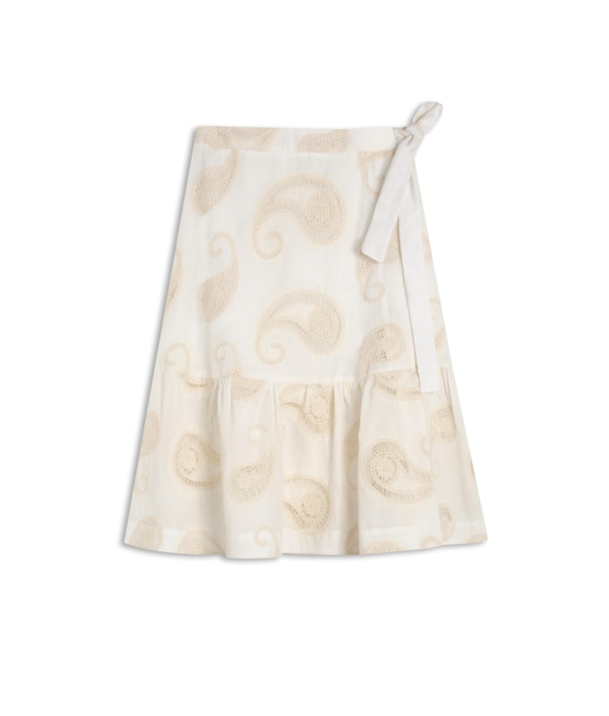 Saia Mariana Bordada Off White