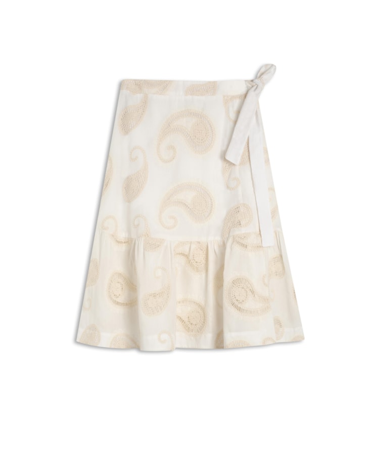 Saia Mariana Bordada Off White