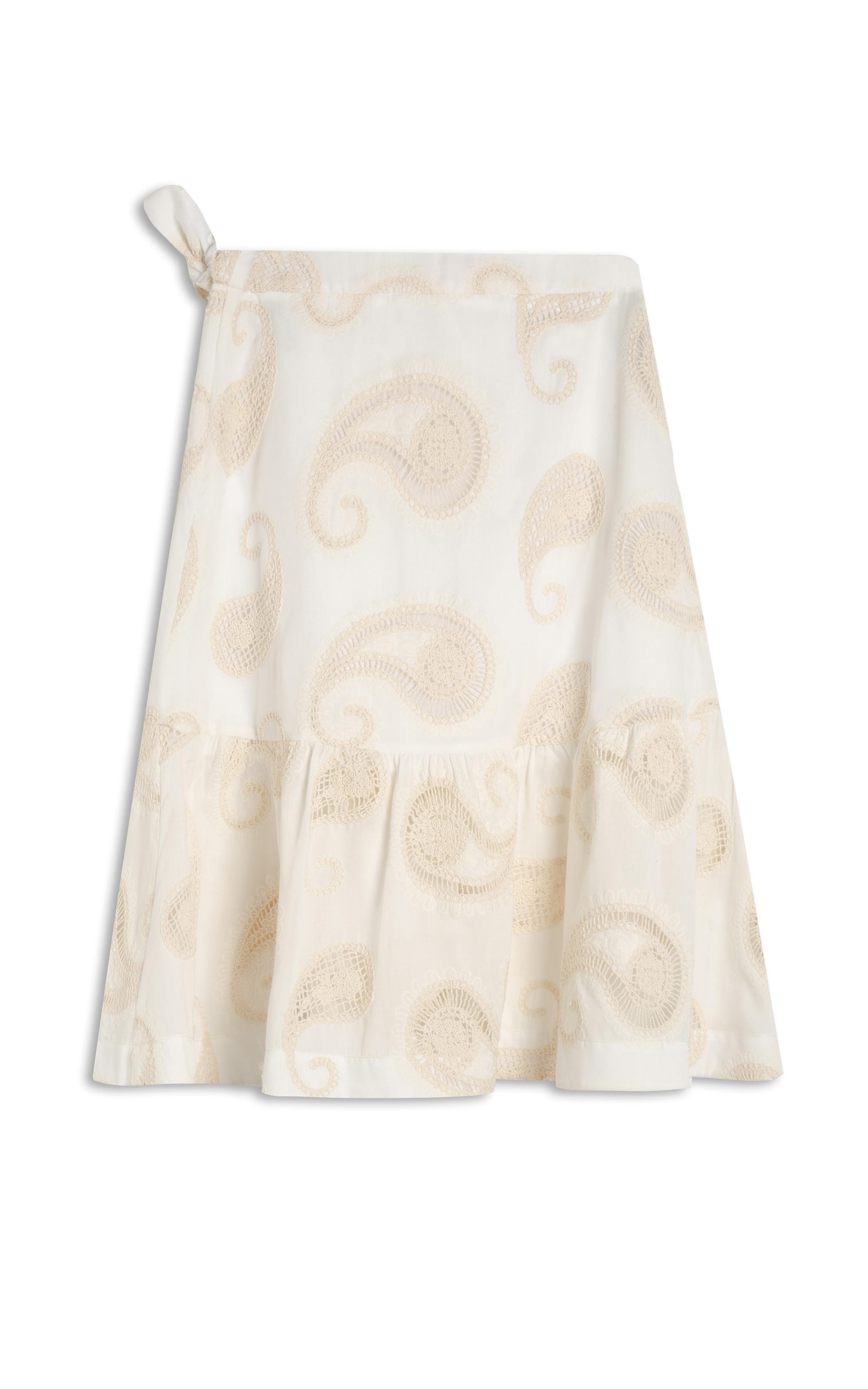 Saia Mariana Bordada Off White