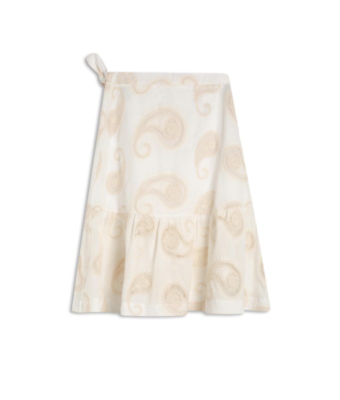Saia Mariana Bordada Off White
