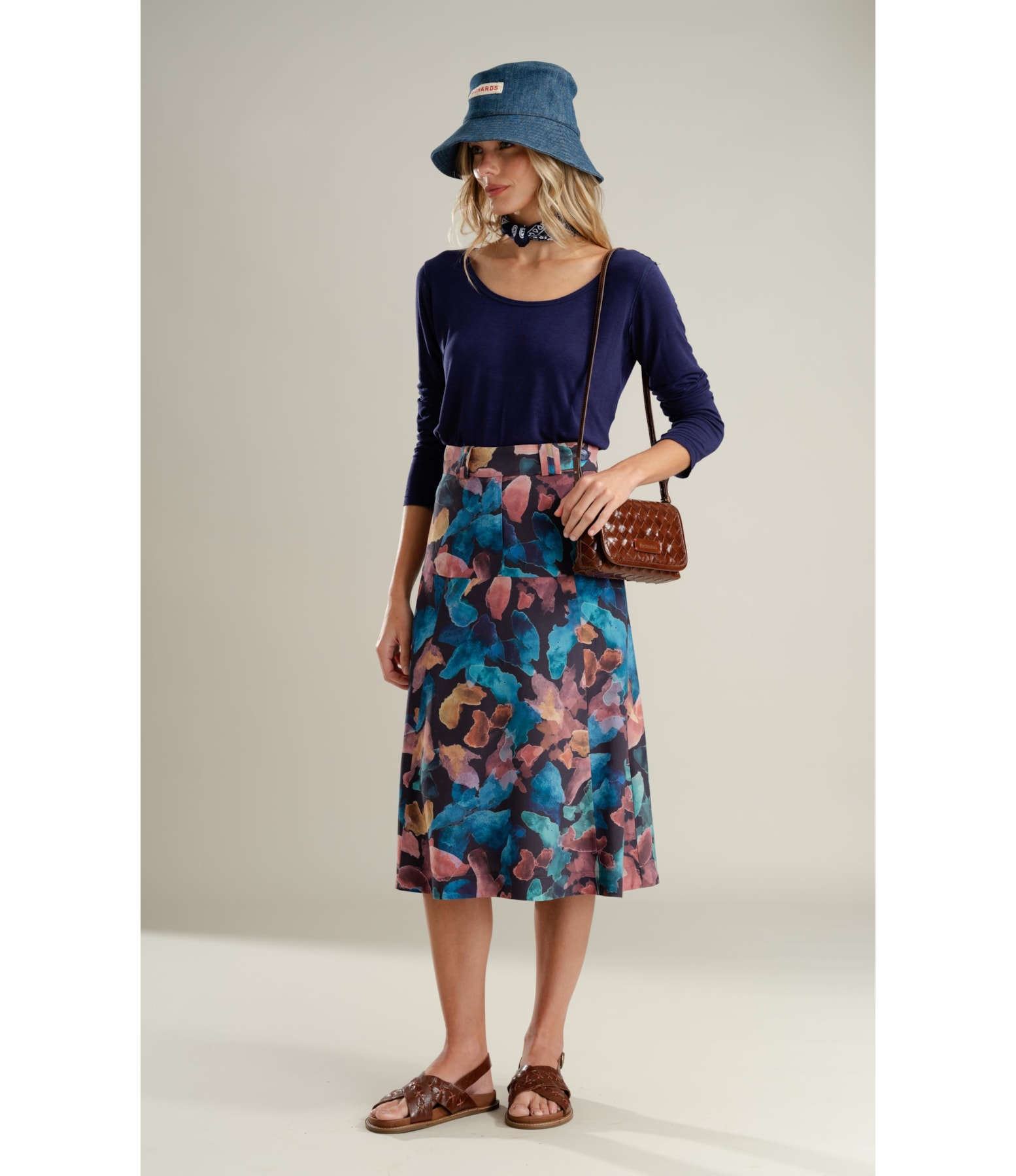 Saia Mariana Dark Navy