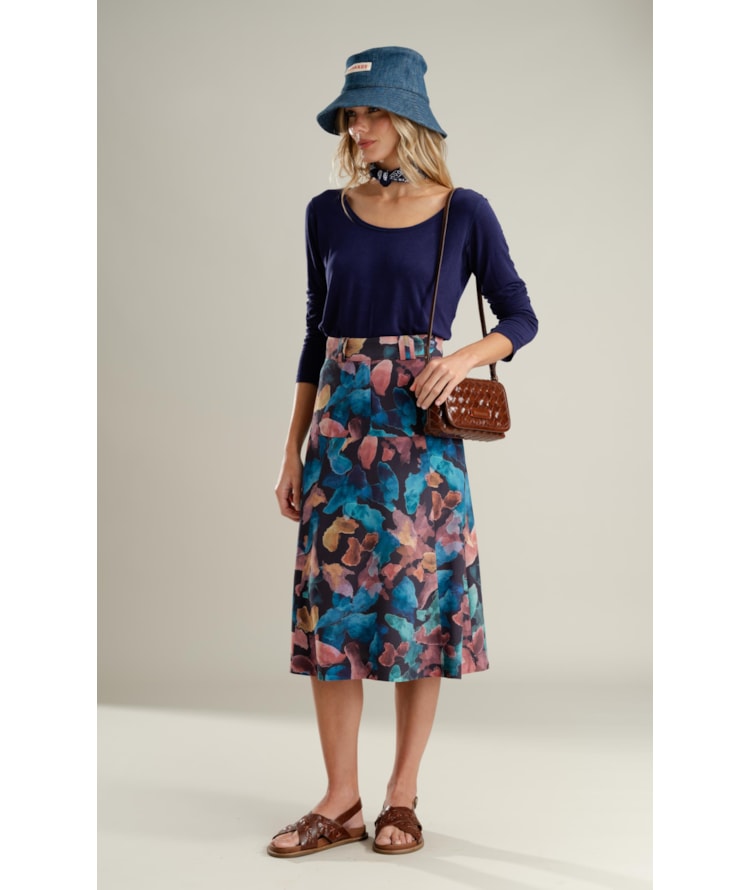 Saia Mariana Dark Navy