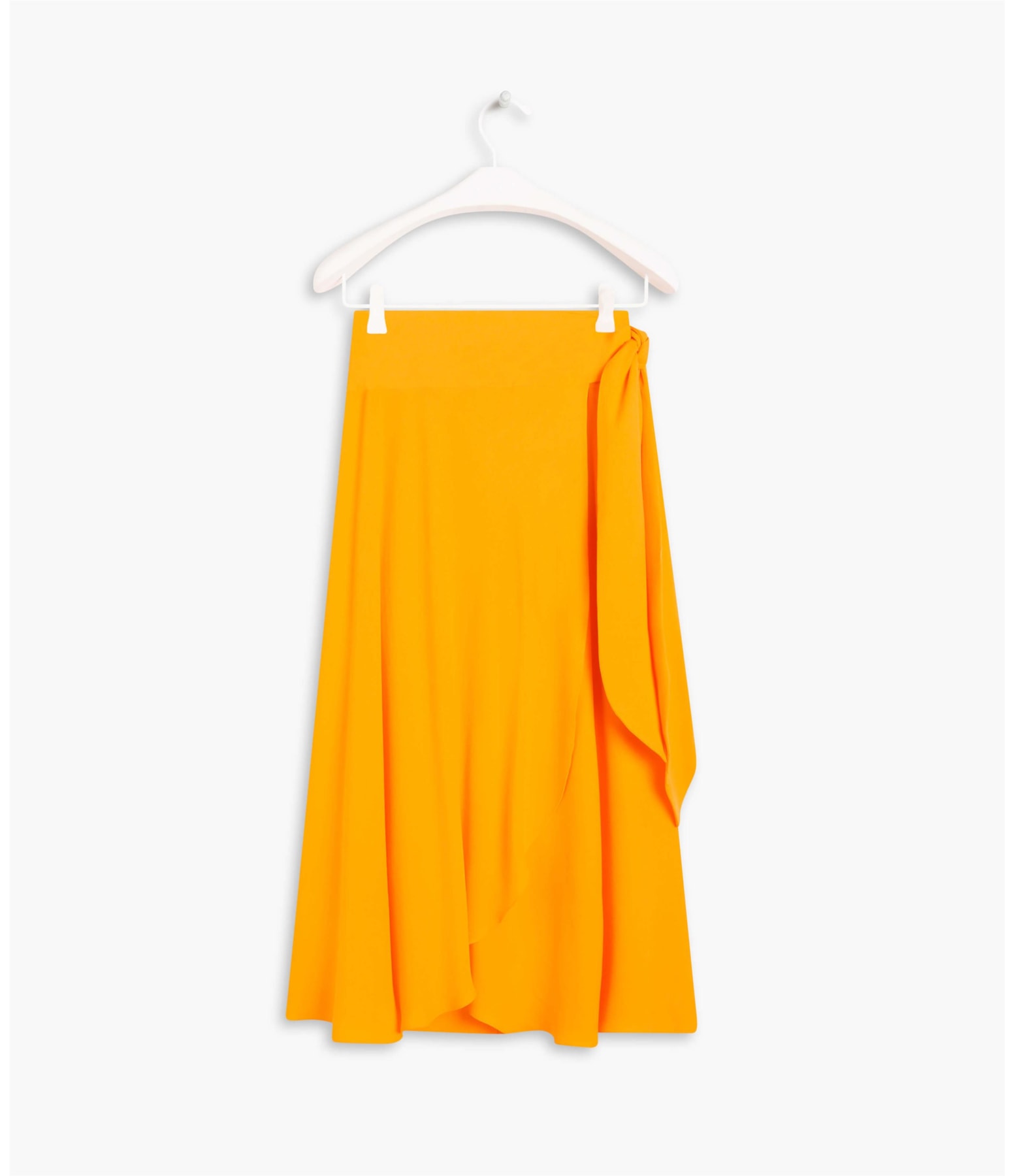Saia Marquesa Crepe Liso Laranja