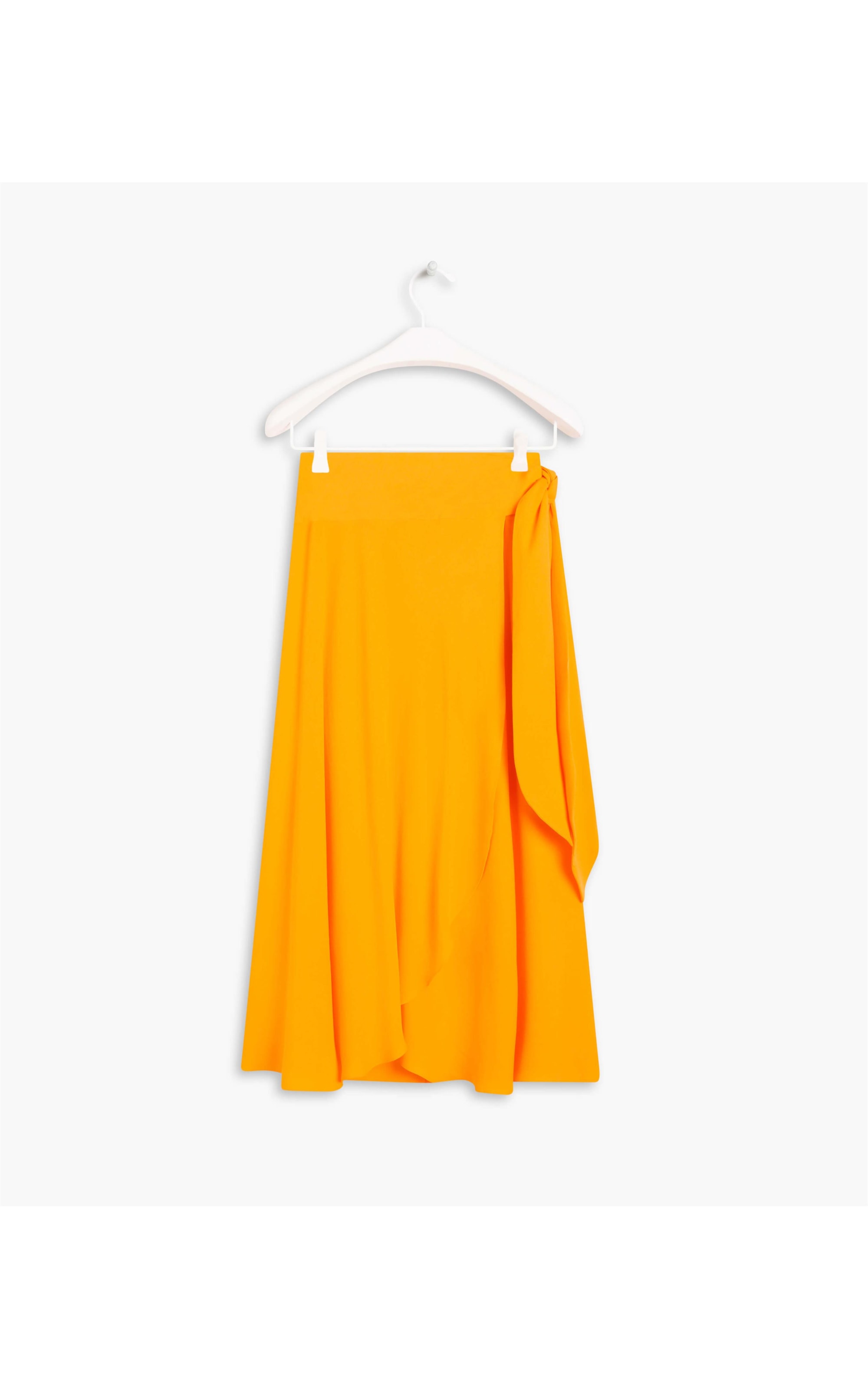 Saia Marquesa Crepe Liso Laranja