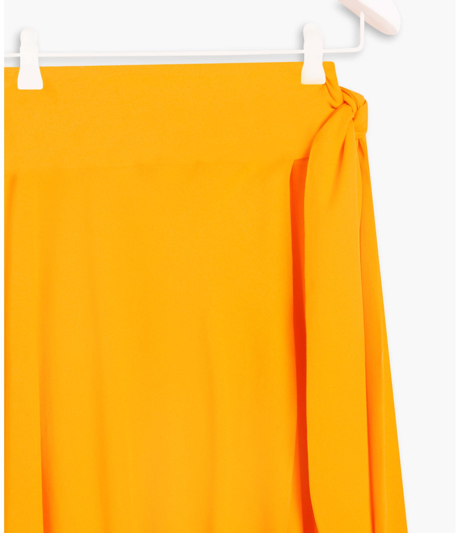 Saia Marquesa Crepe Liso Laranja
