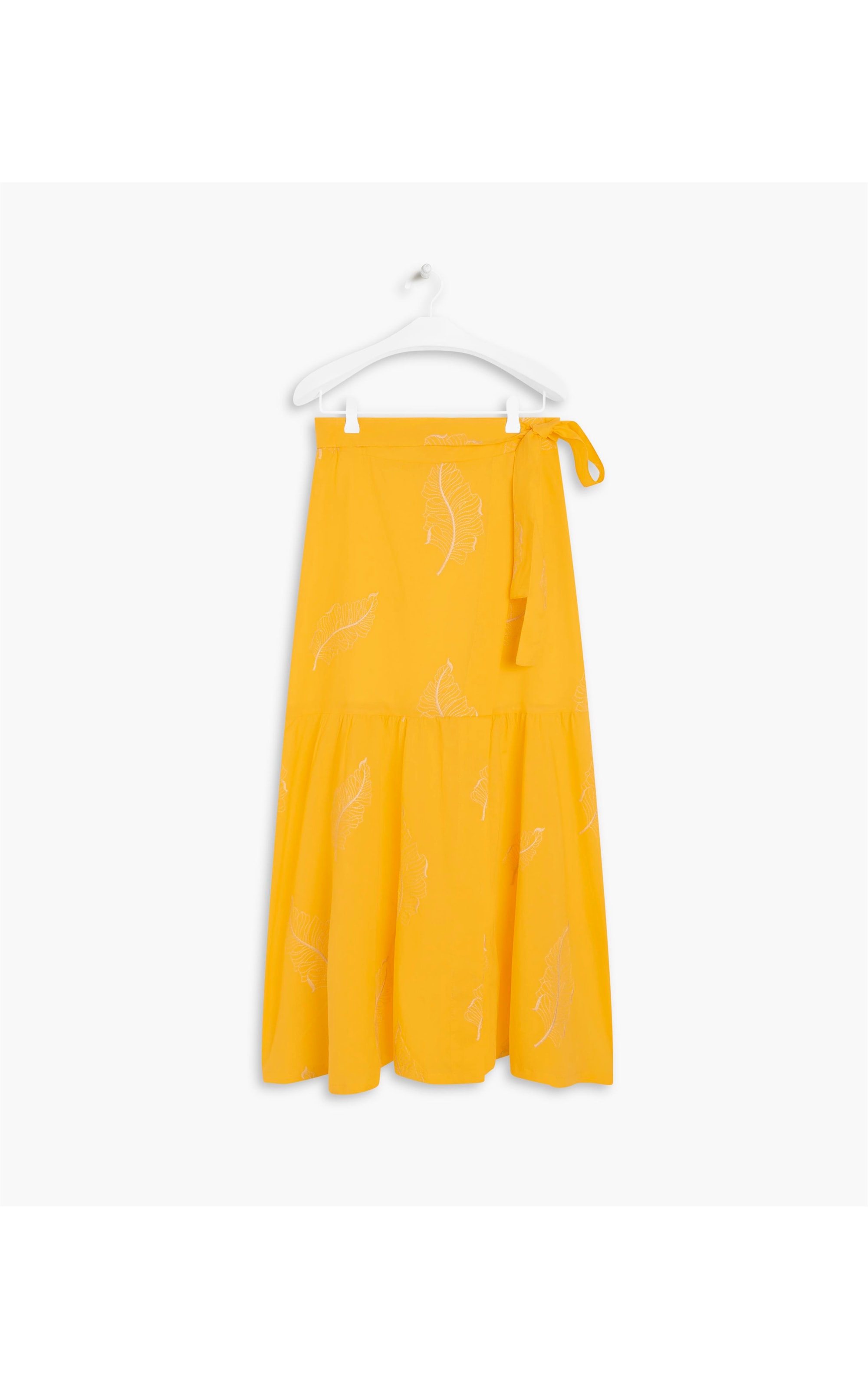 Saia Miau Bordado Liso Amarelo