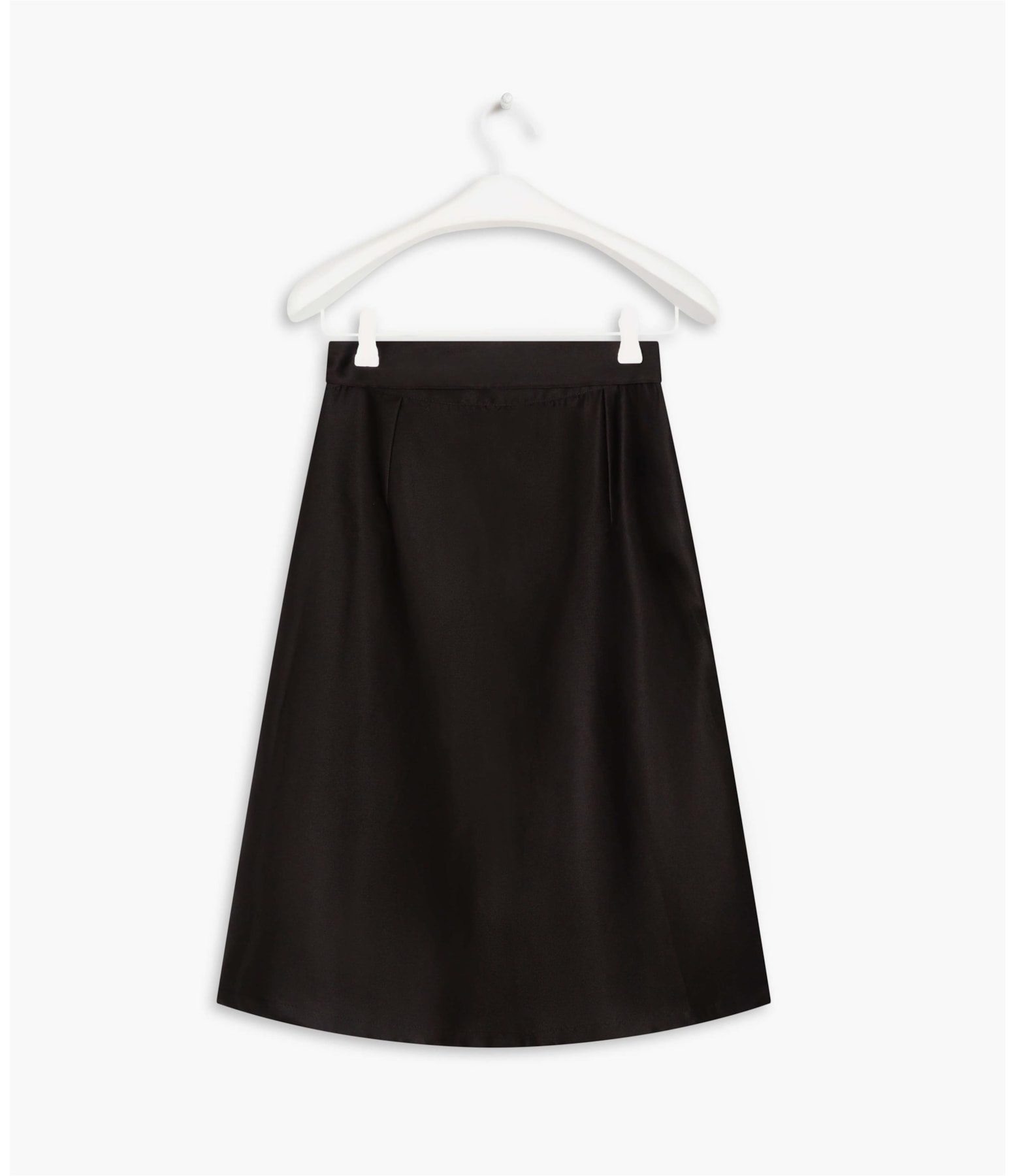 Saia Oamaru Cetim Liso Preto