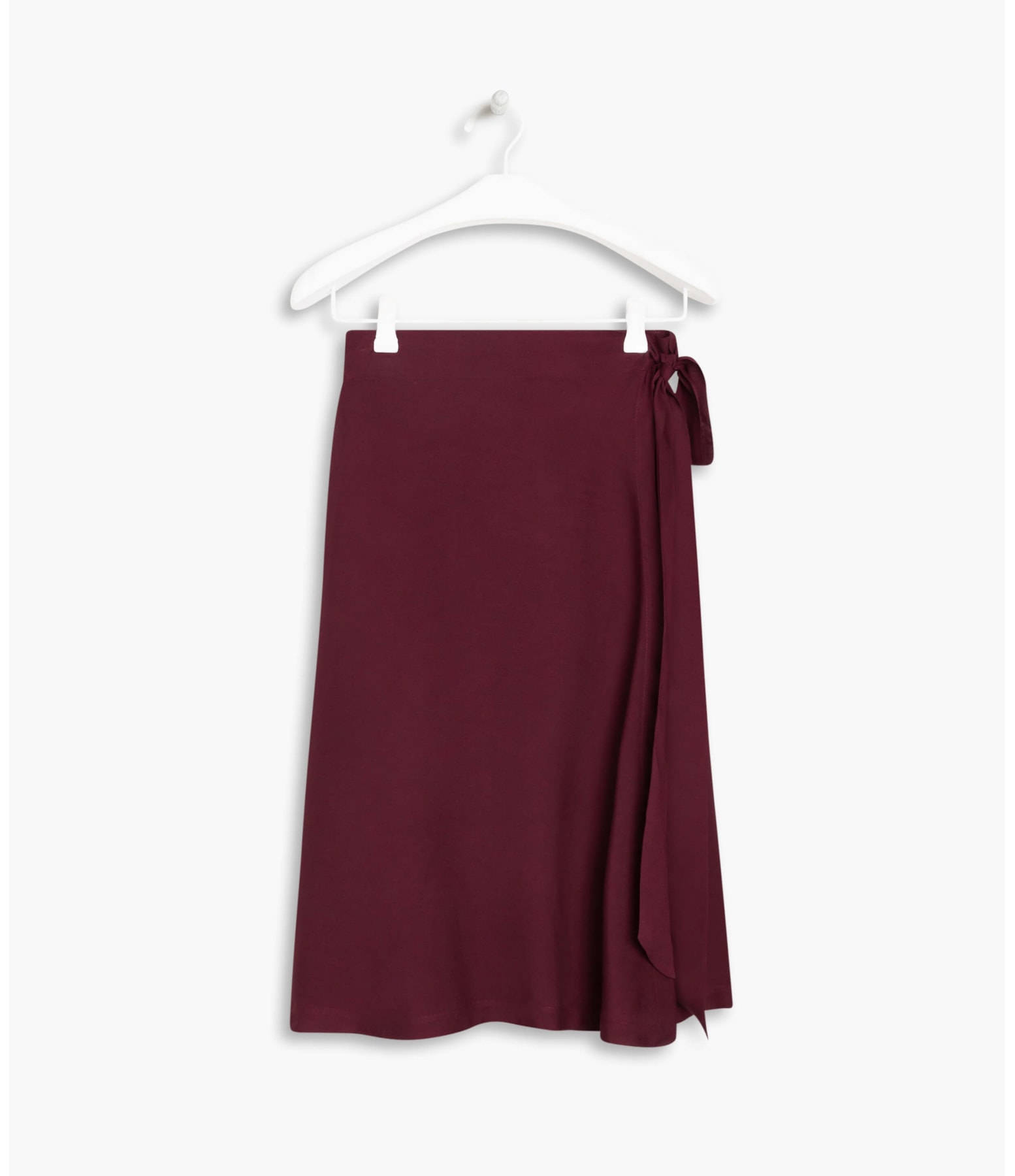 Saia Oamaru Viscose Liso Bordeaux