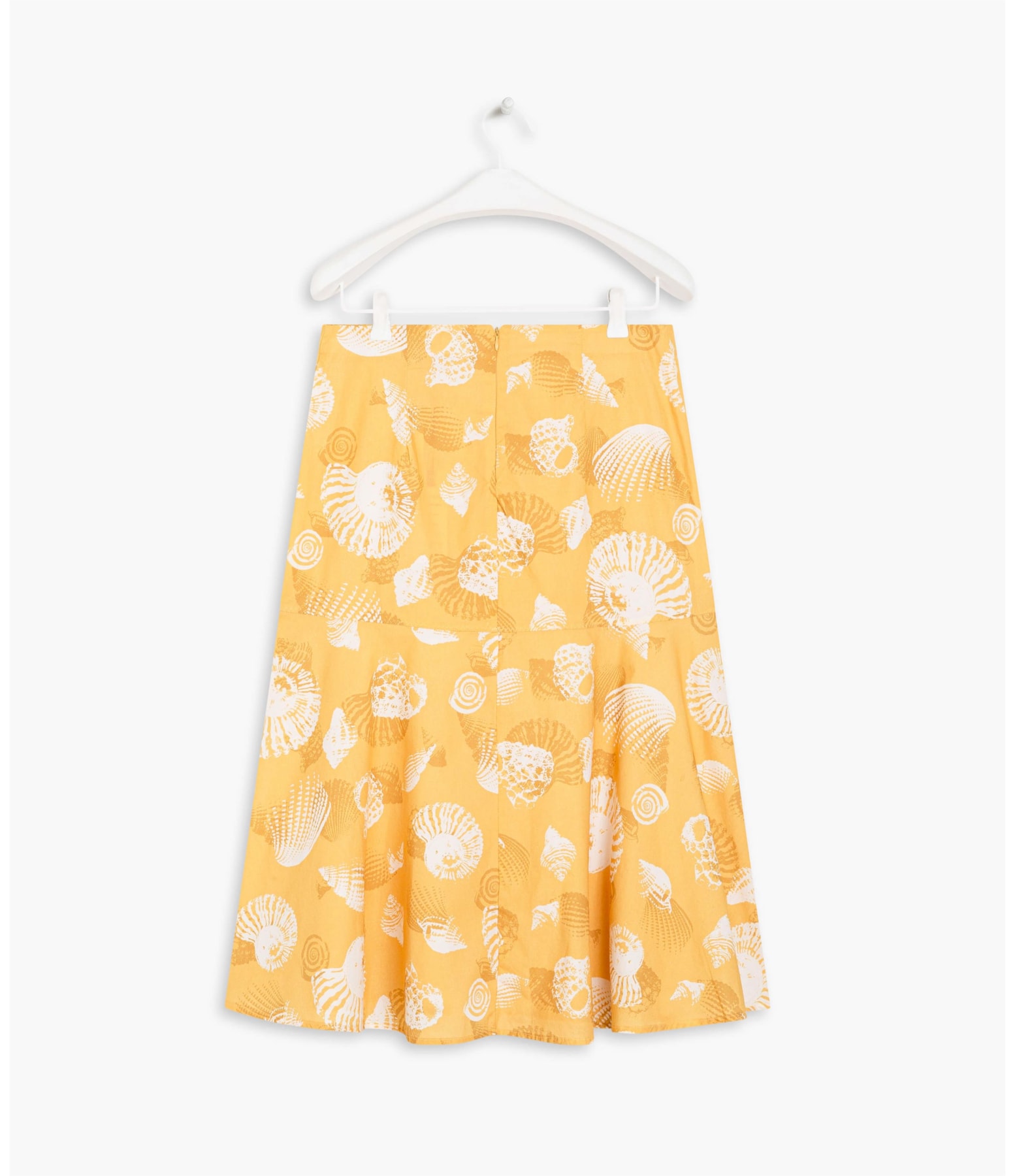 Saia Olivia Est Shell Algodao Amarelo