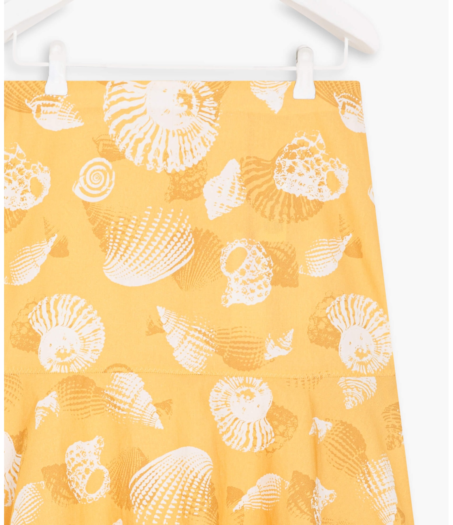 Saia Olivia Est Shell Algodao Amarelo