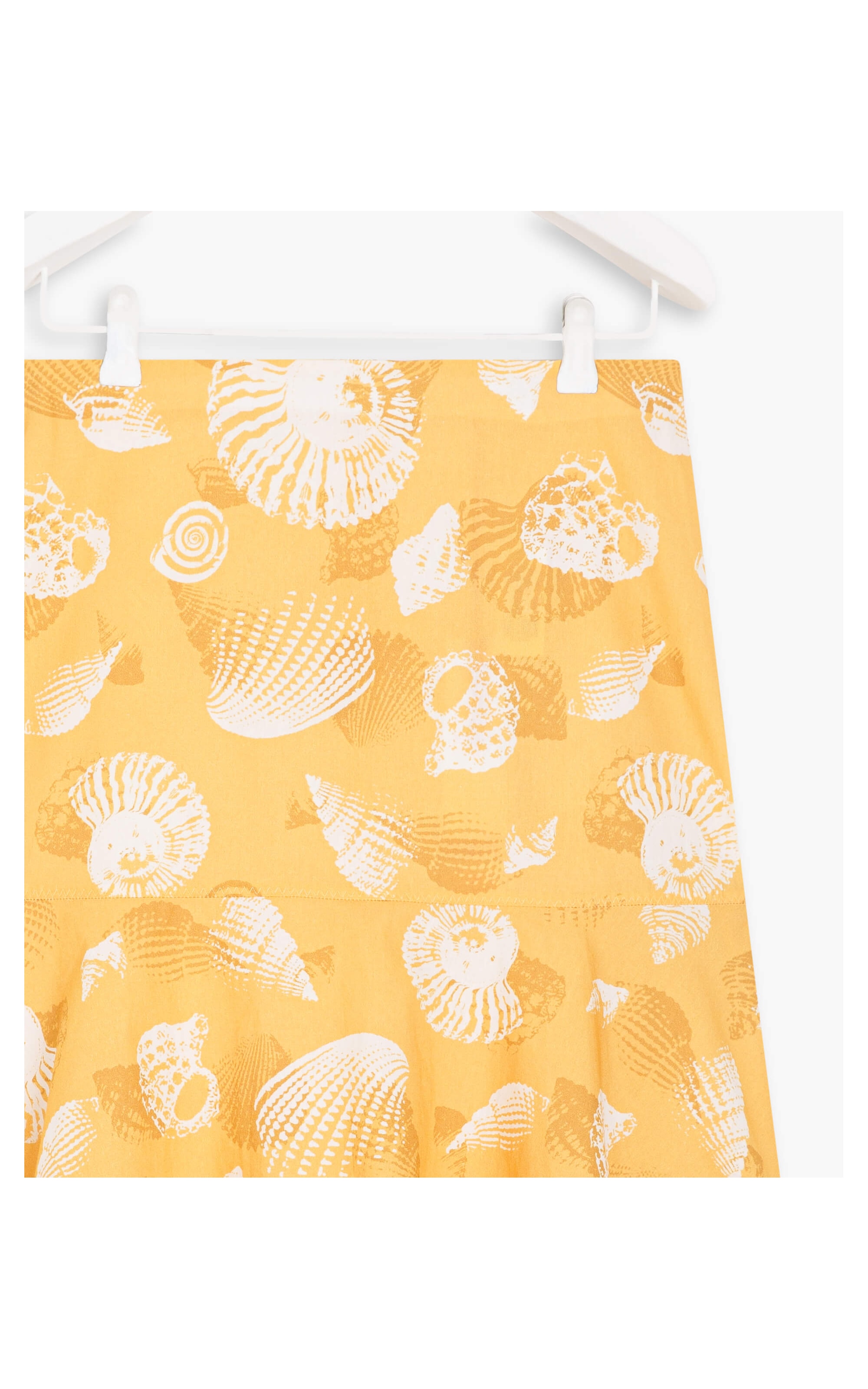 Saia Olivia Est Shell Algodao Amarelo
