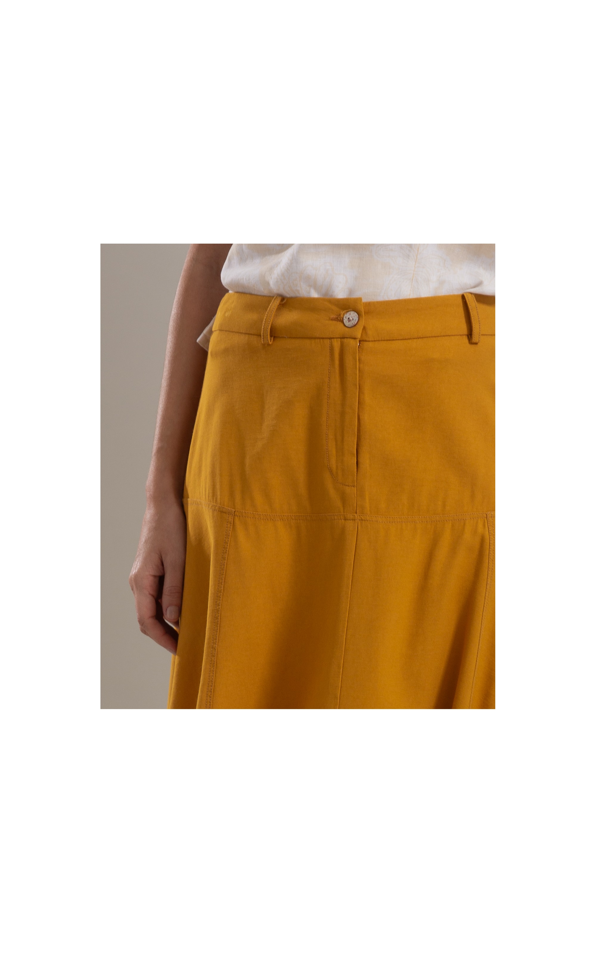 Saia Pilar Viscose Lisa Mostarda